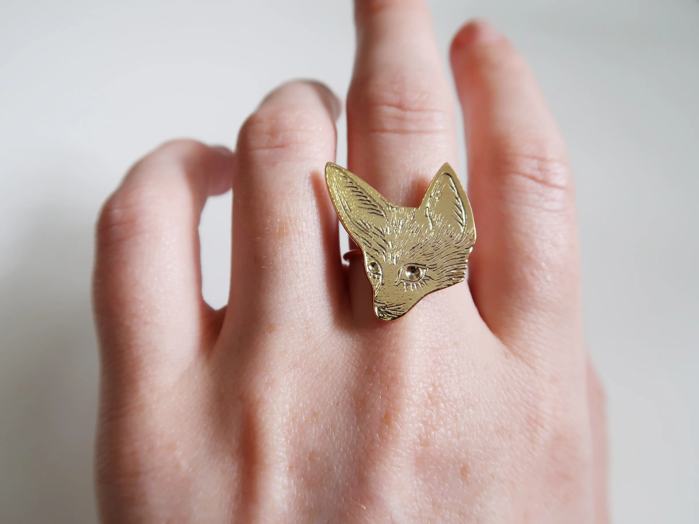 Fennec Fox Ring - Gold Plated $130.00