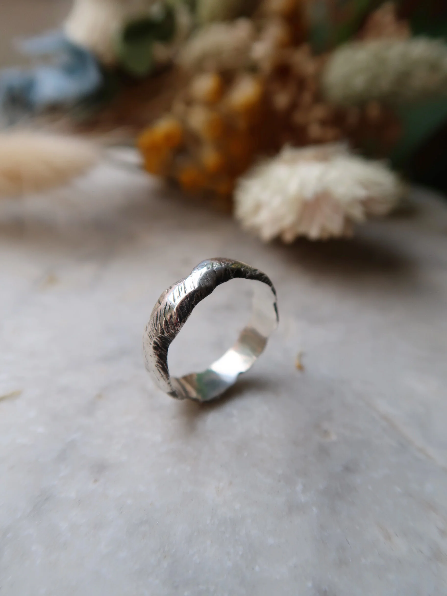 Etched Ring - Oxidized Sterling Silver $120.00