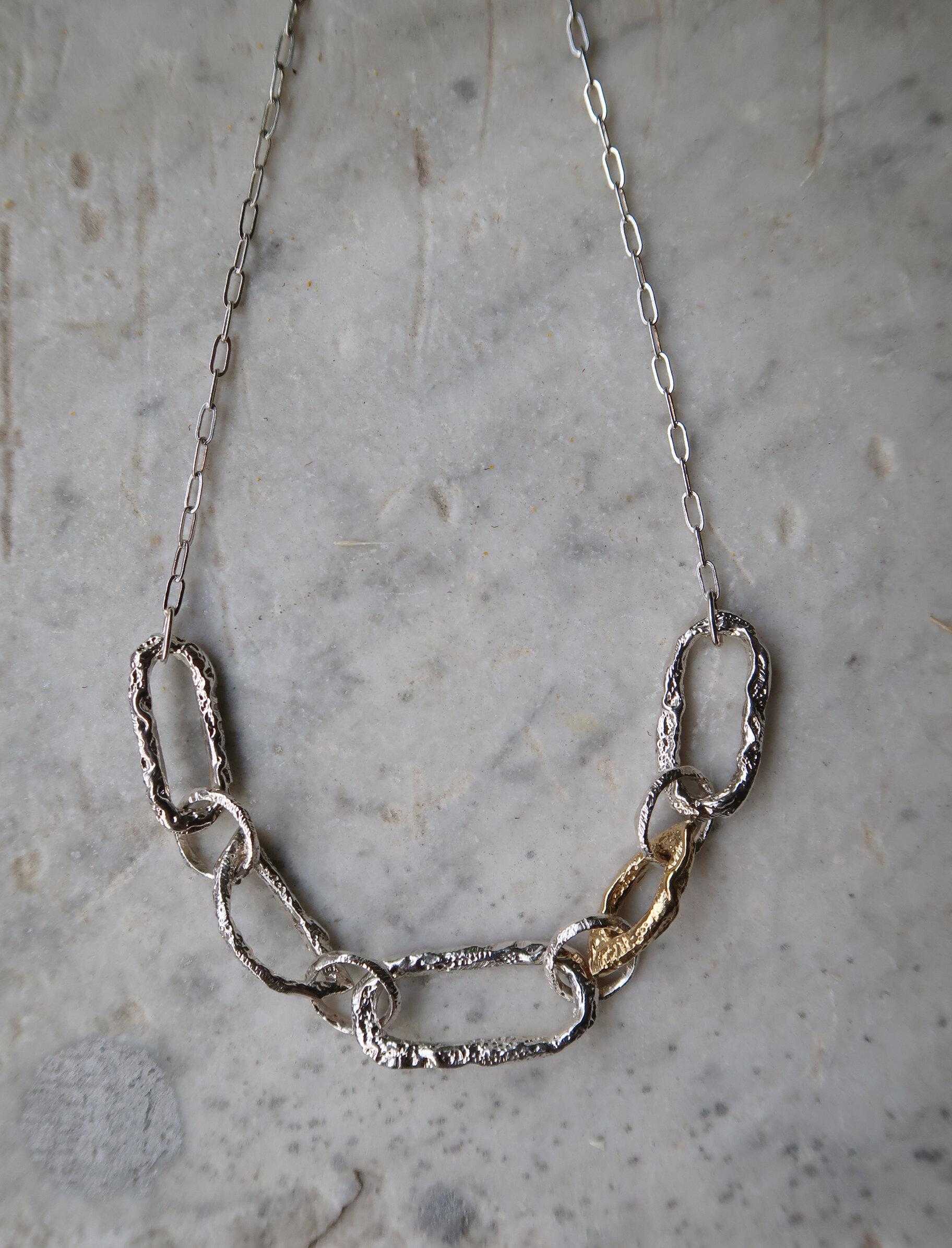 Wreckage Chain - Sterling Silver and Brass $675.00
