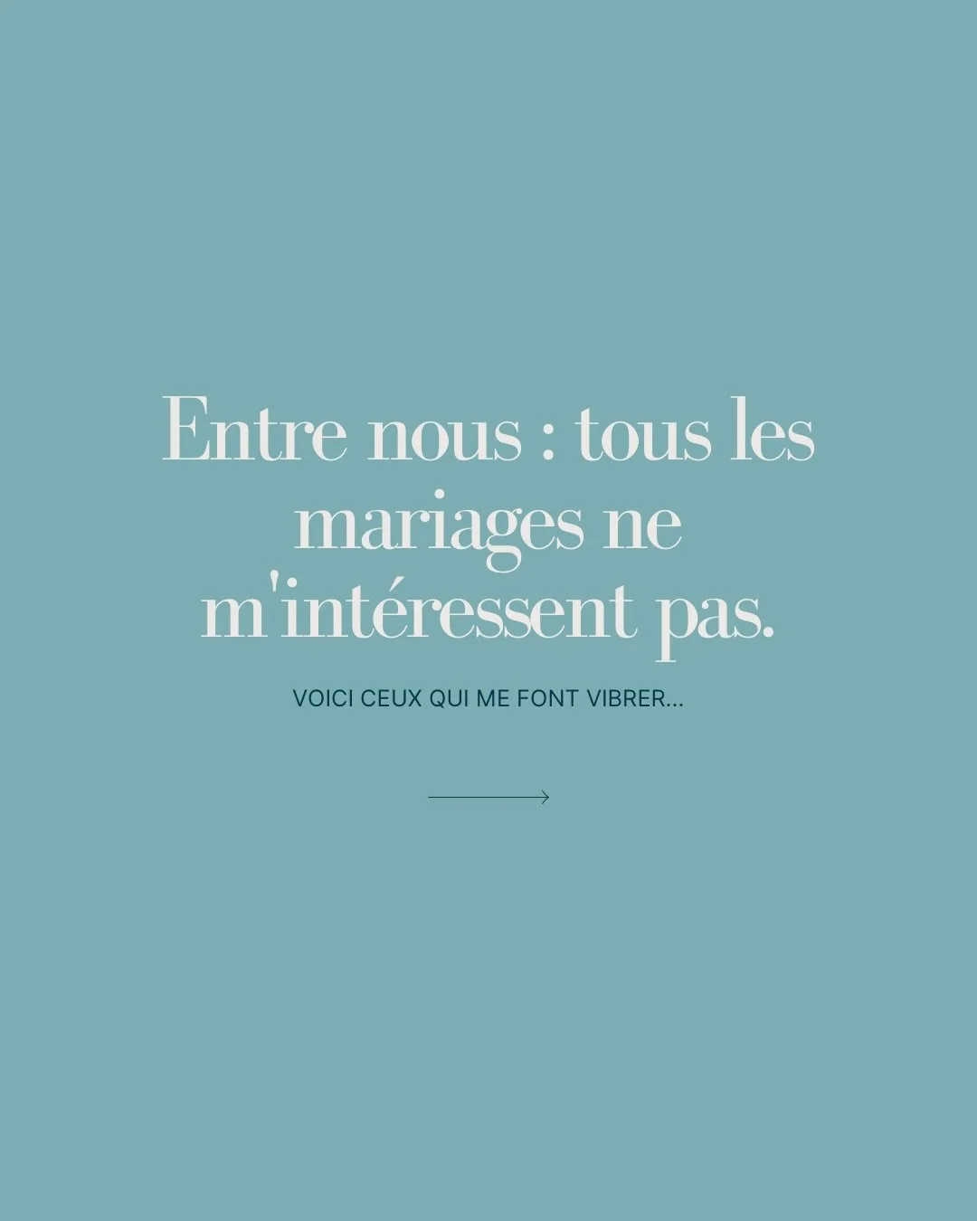 3 &agrave; 5 places pour des mariages qui me ressemblent vraiment 🔥
Si tu planifies en 2026 et que mon approche te parle &mdash; envoie-moi un message. On se rencontre, on feuillette le catalogue, on voit si &ccedil;a matche.
Pas de pression. Juste 