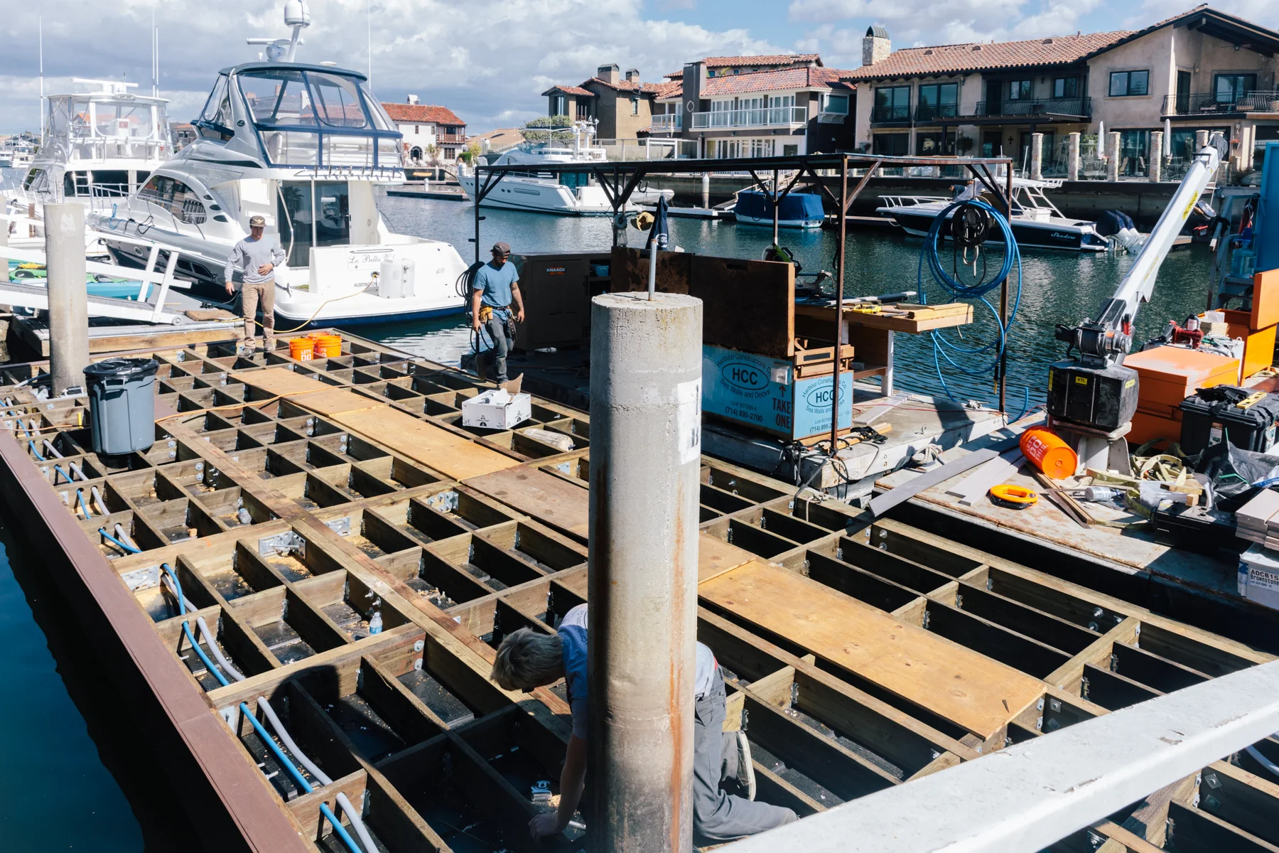 Construction of a Rectangular Dock, Huntington Harbour, CA