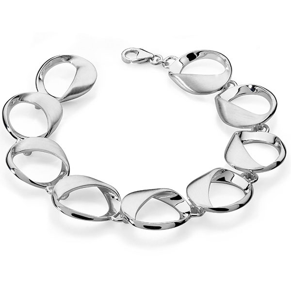 Silver mobius link bracelet