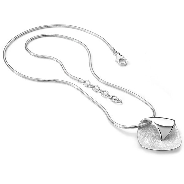 Silver scratch matt pendant