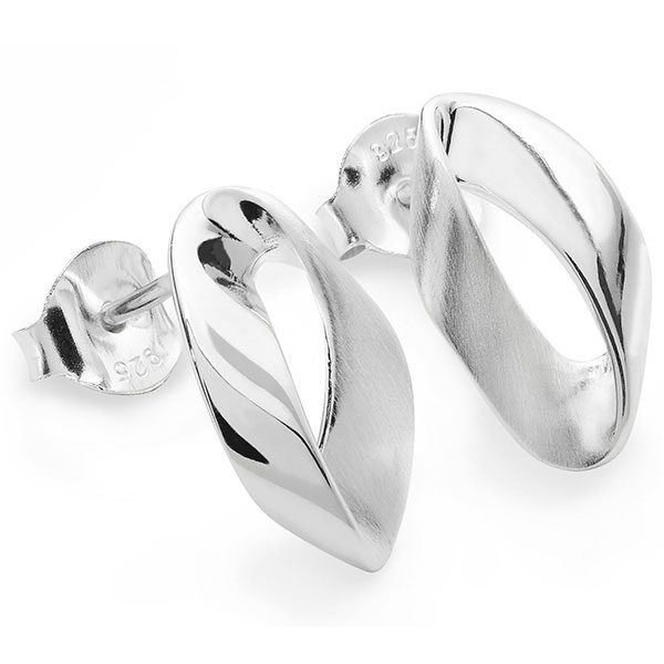 Silver mobius studs