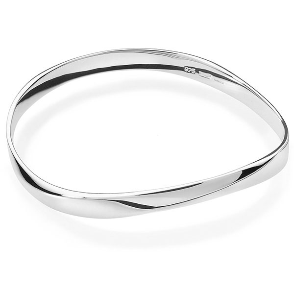 Silver mobius polish bangle