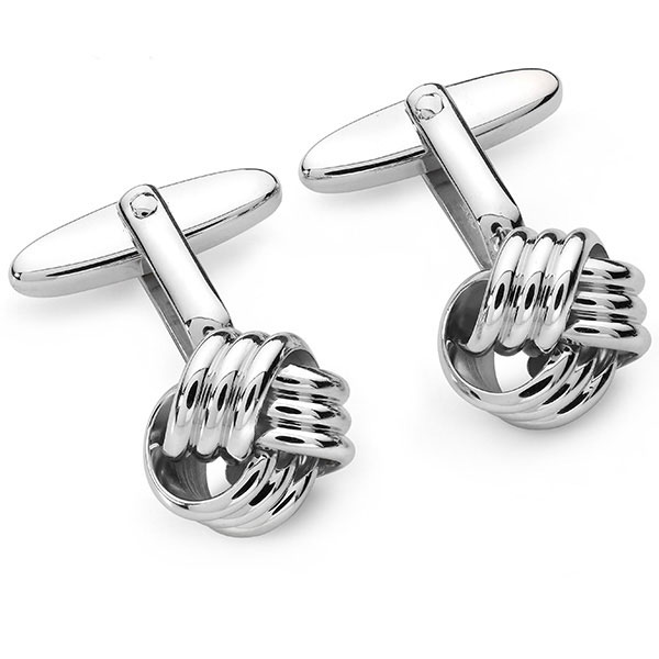 Silver knot cufflinks