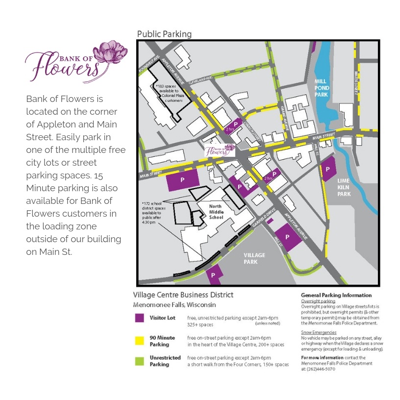 Bank+of+Flowers+is+located+on+the+corner+of+Appleton+and+Main+St.+Easily+park+in+one+of+the+multiple+free+city+lots+or+street+parking+spaces.+The+loading+zone+outside+of+our+building+on+Main+St.+can+also+be+use+%284%29.jpg
