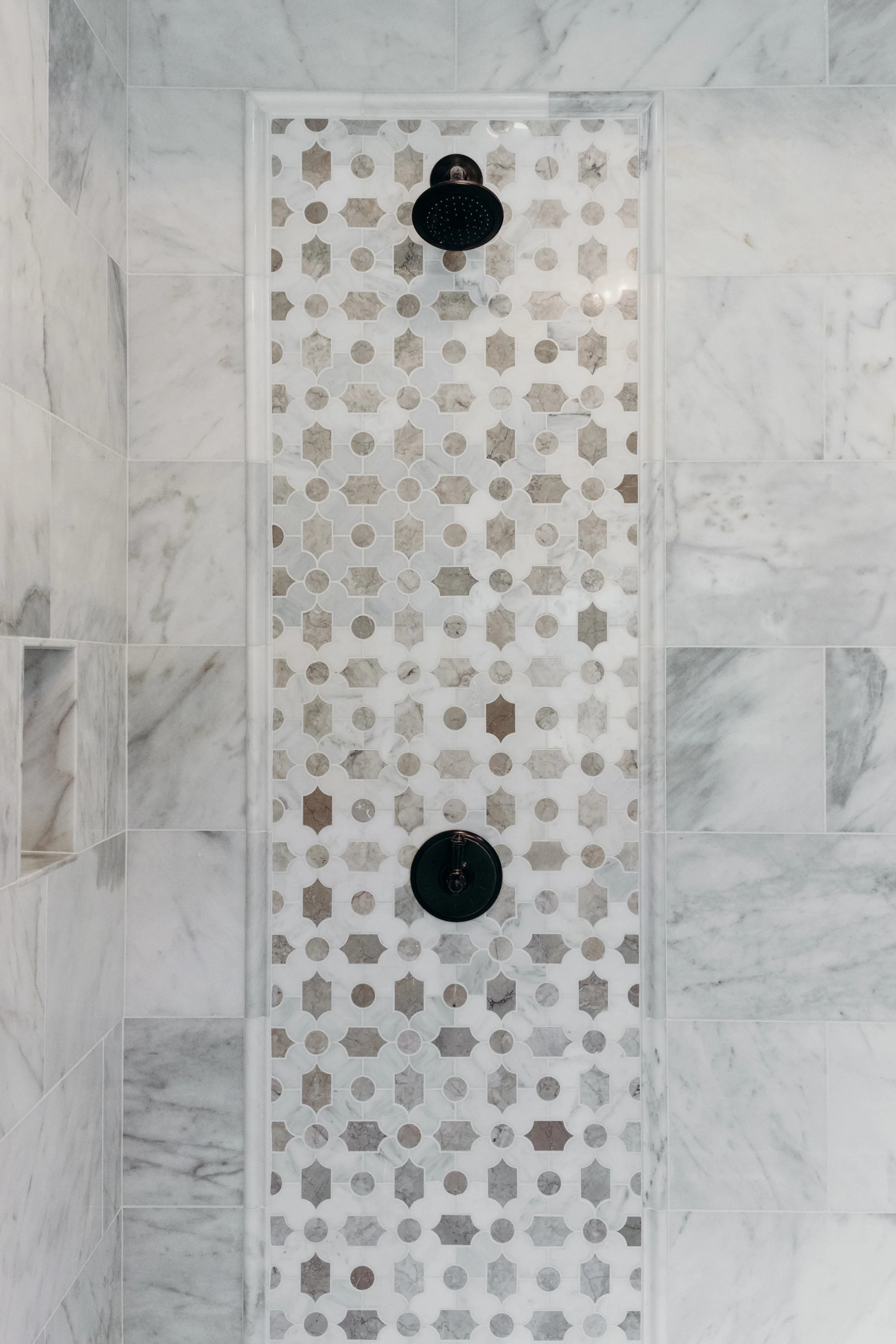 Tiled shower in master bath