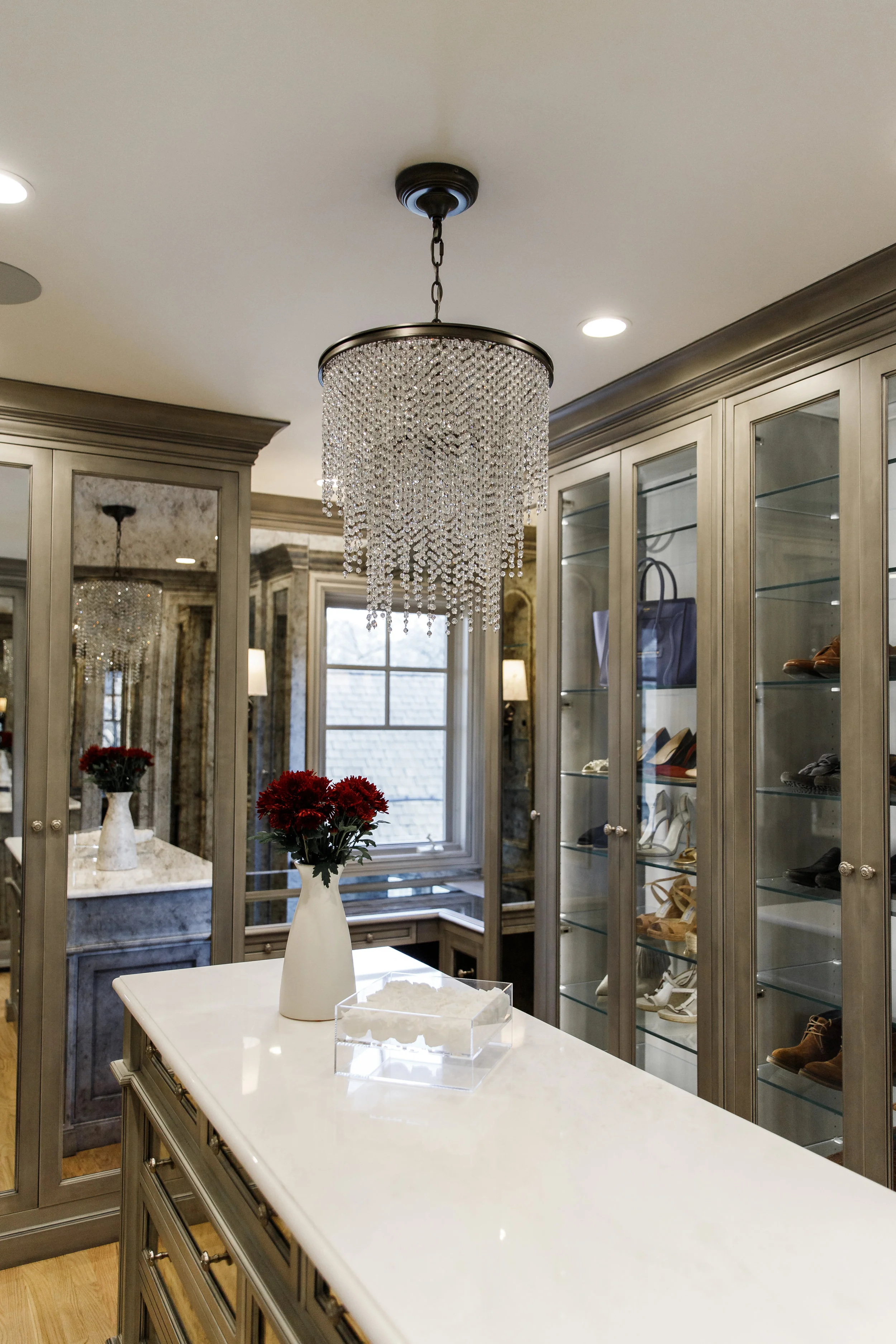 Master closet storage organization