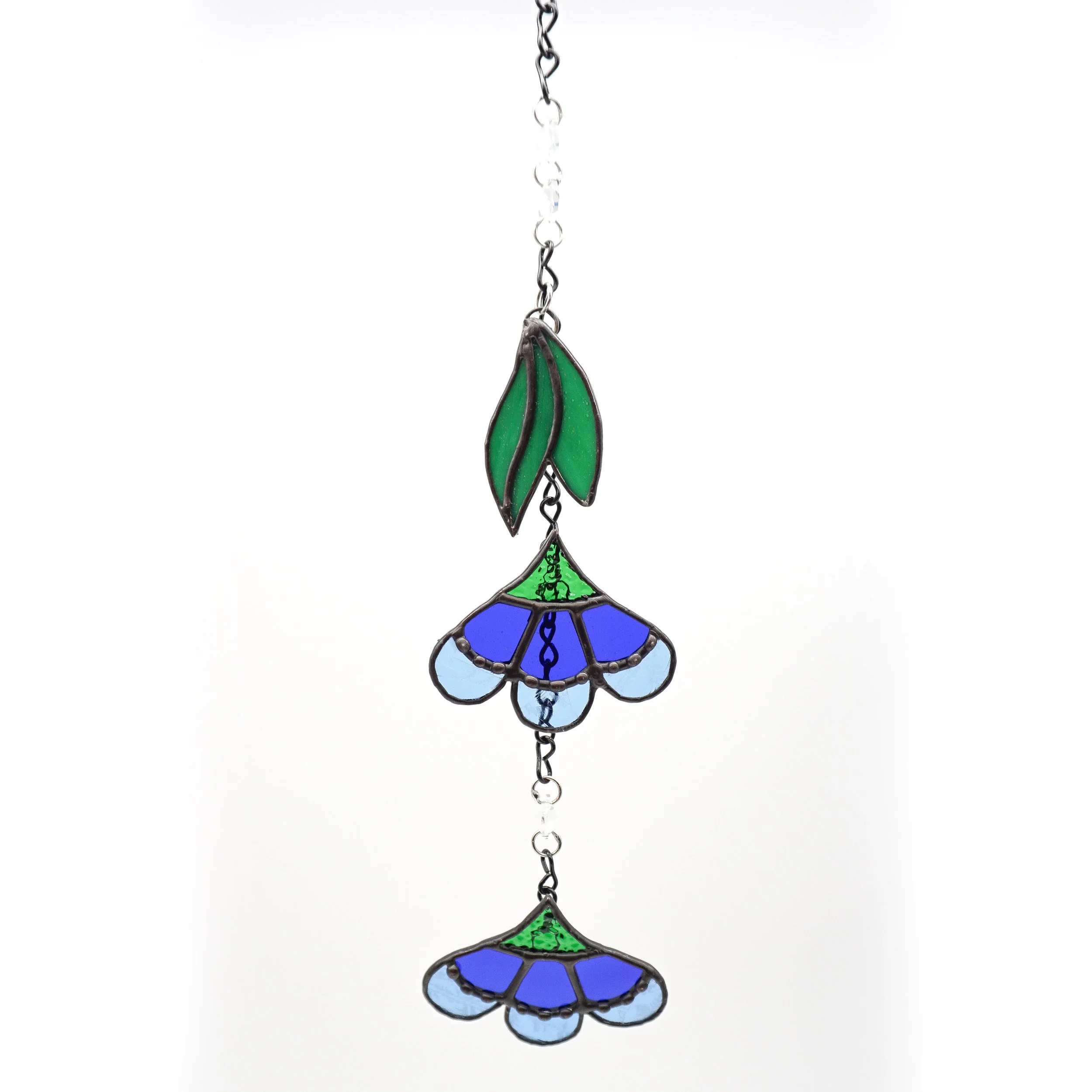 Double Bloom Flower Mobile - Blues