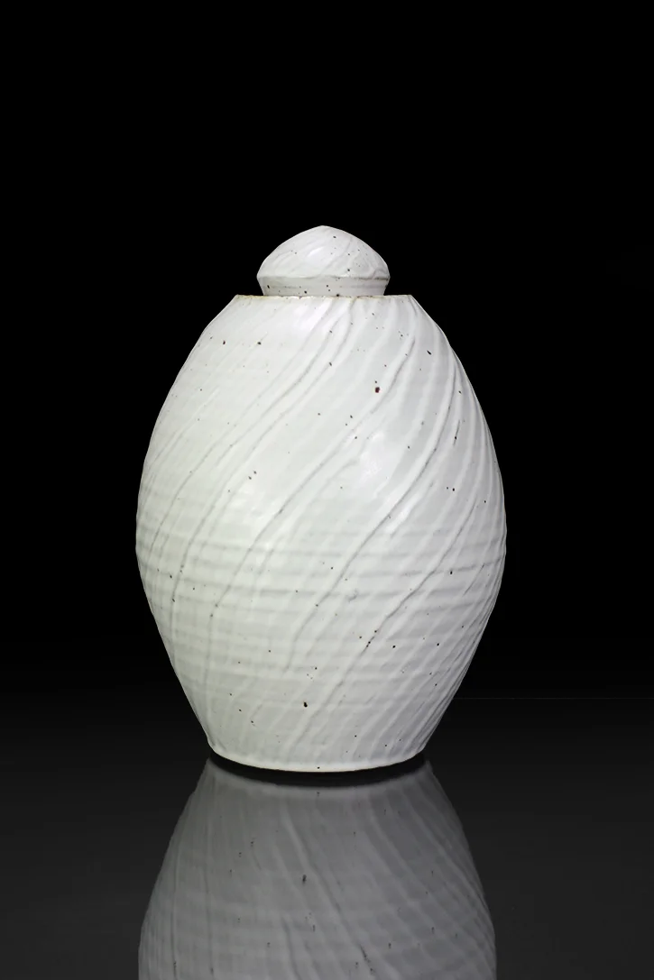 White Covered Jar