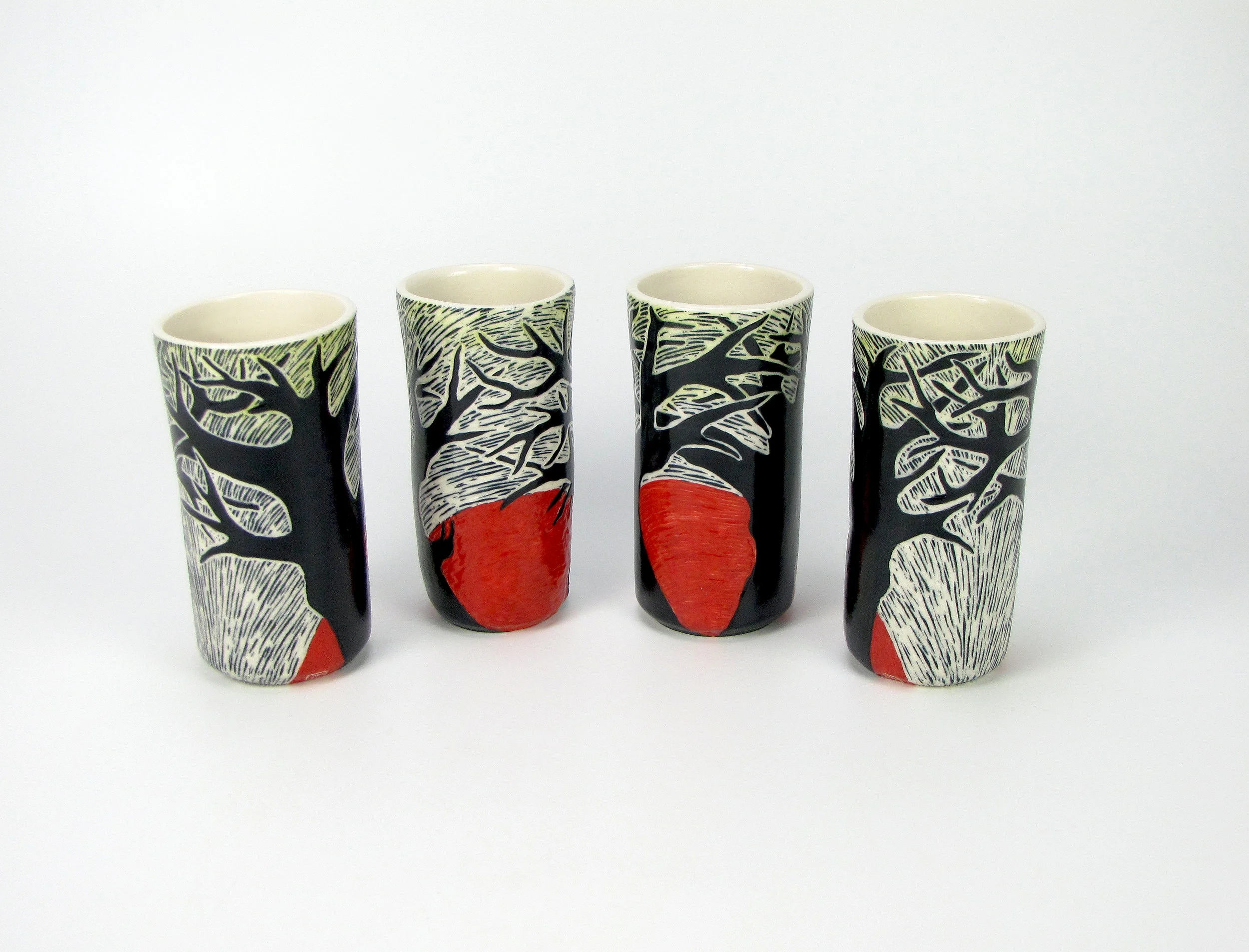 Teresa Mandala_Into-The-Stillness-Tumblers_Stoneware_5 inches tallest_2016.jpg