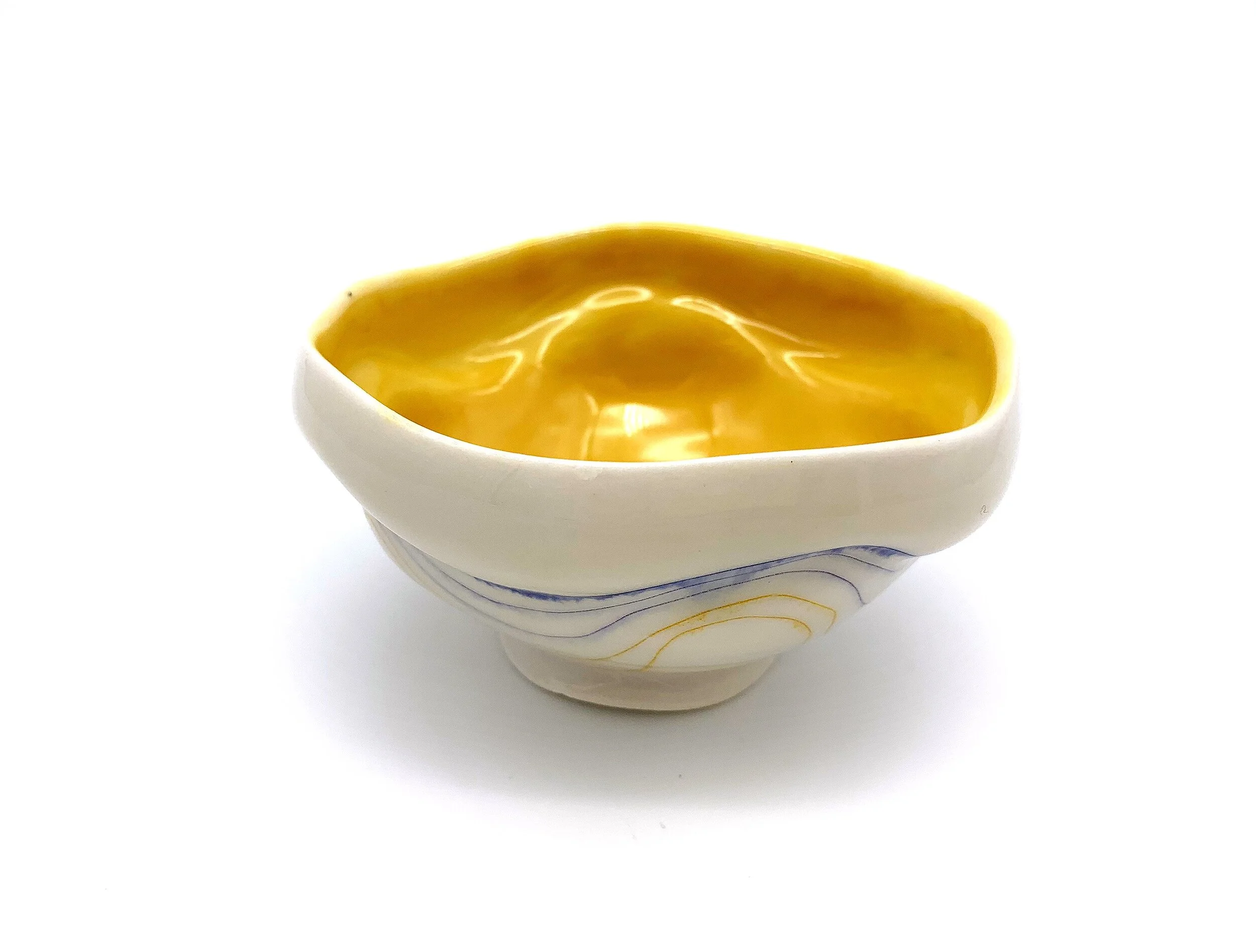 Yellow Ice Cream Bowl