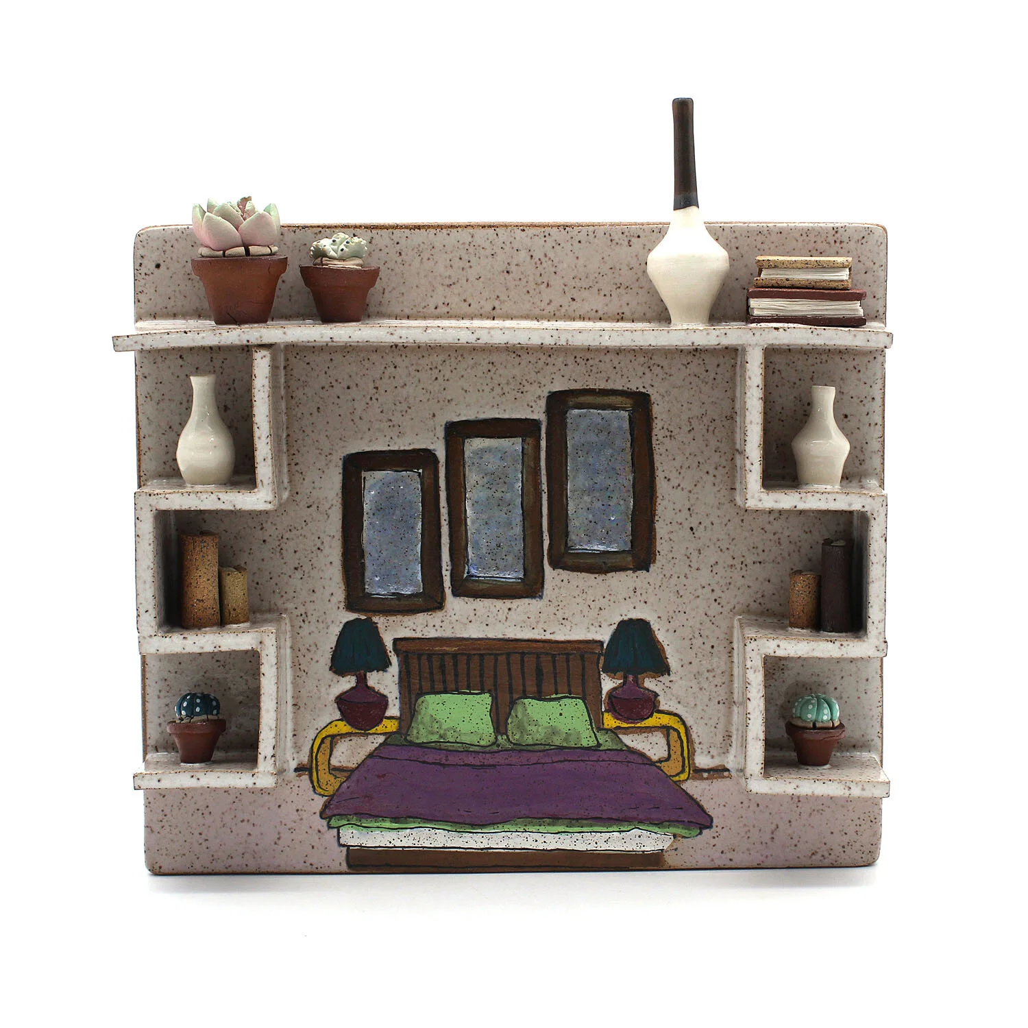 Bedroom Scene with BookShelves