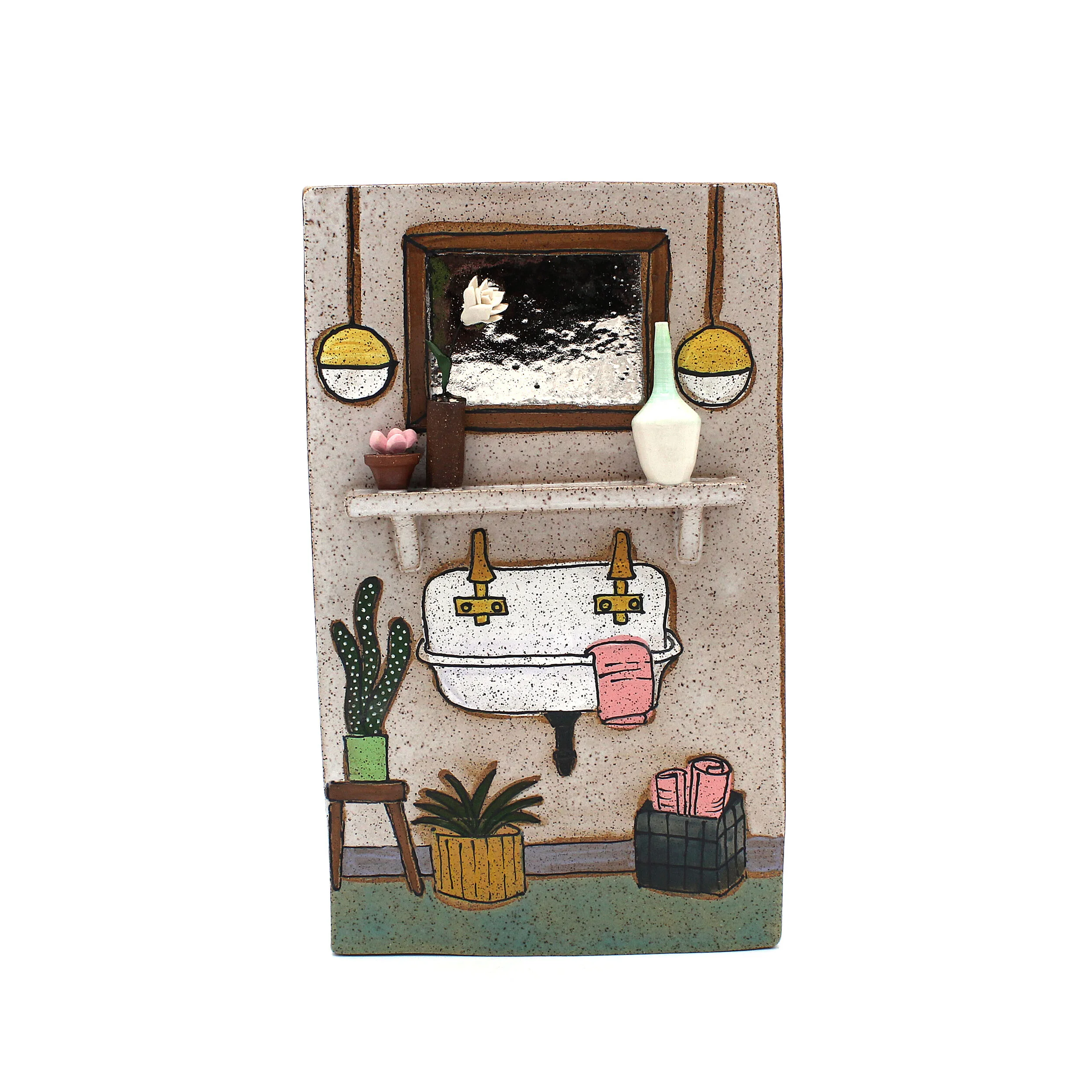 Vintage Bathroom Sink with Mirror