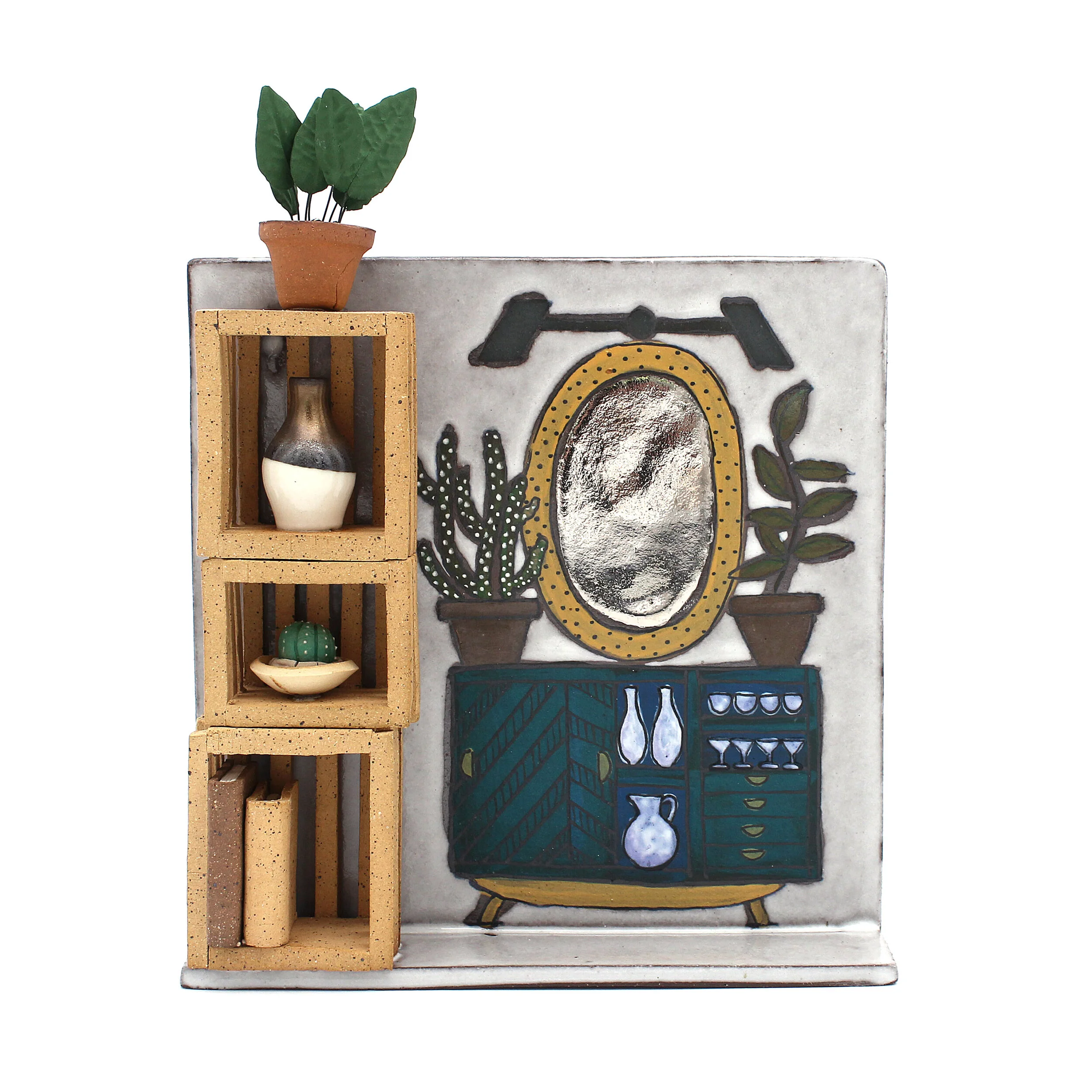 Bar Shelf with Crates