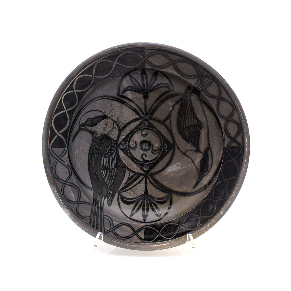 Male and Female in Grey Platter