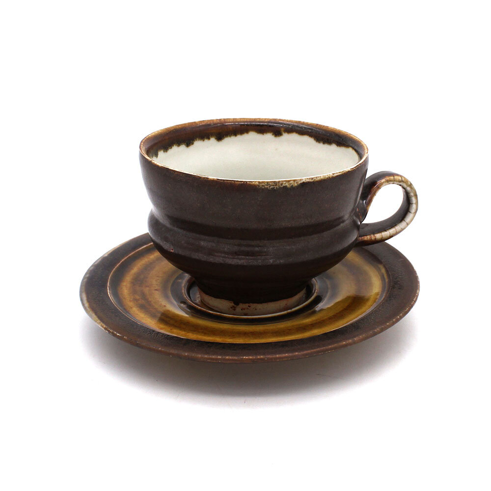 Brown Cup and Saucer