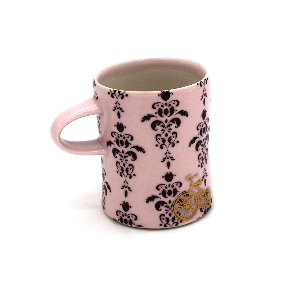 Pink Damask Mug