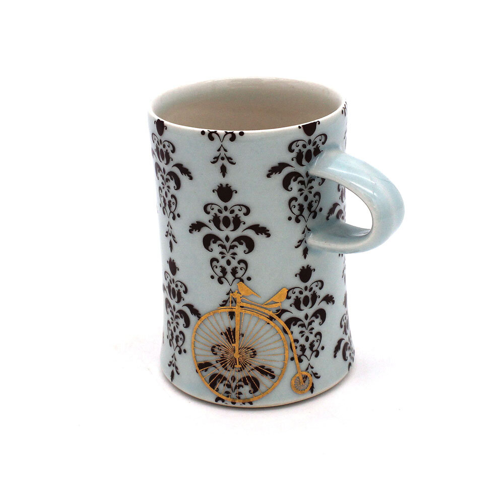 Blue Damask Mug