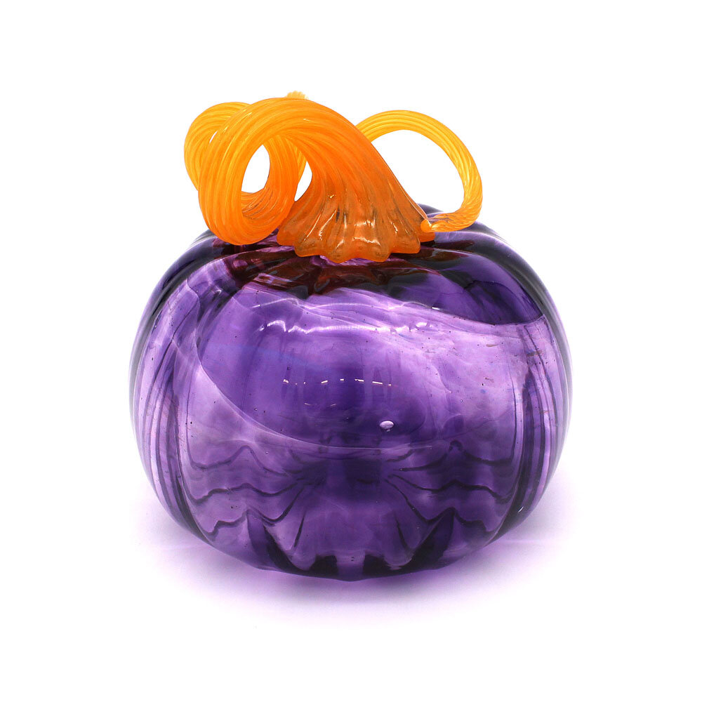 Purple Pumpkin with an Orange Stem