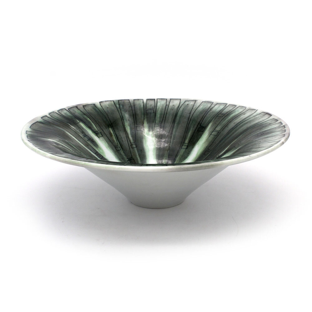 Mossy Green Low Bowl