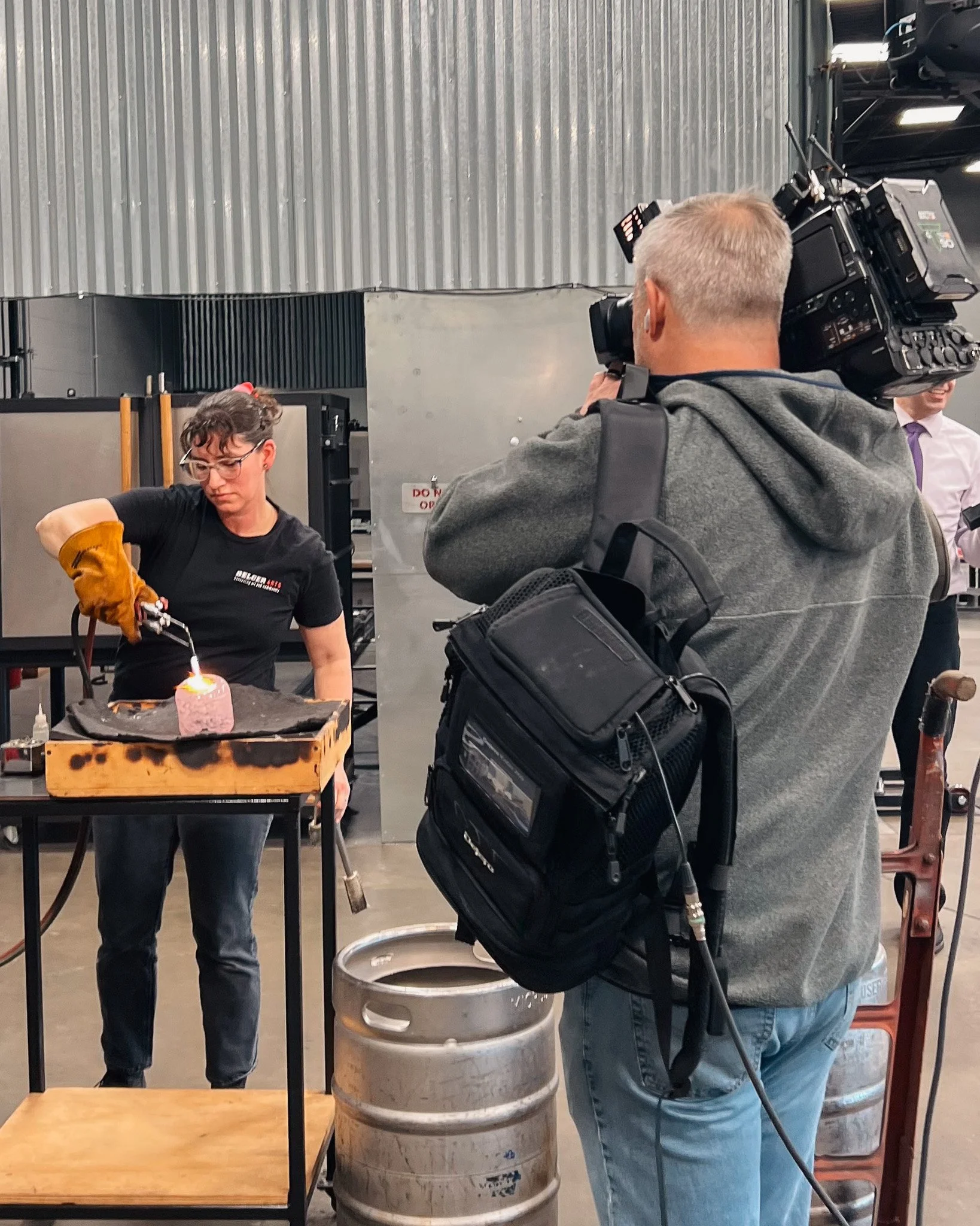 Fox 4’s LIVE broadcast at the Belger Glass Annex