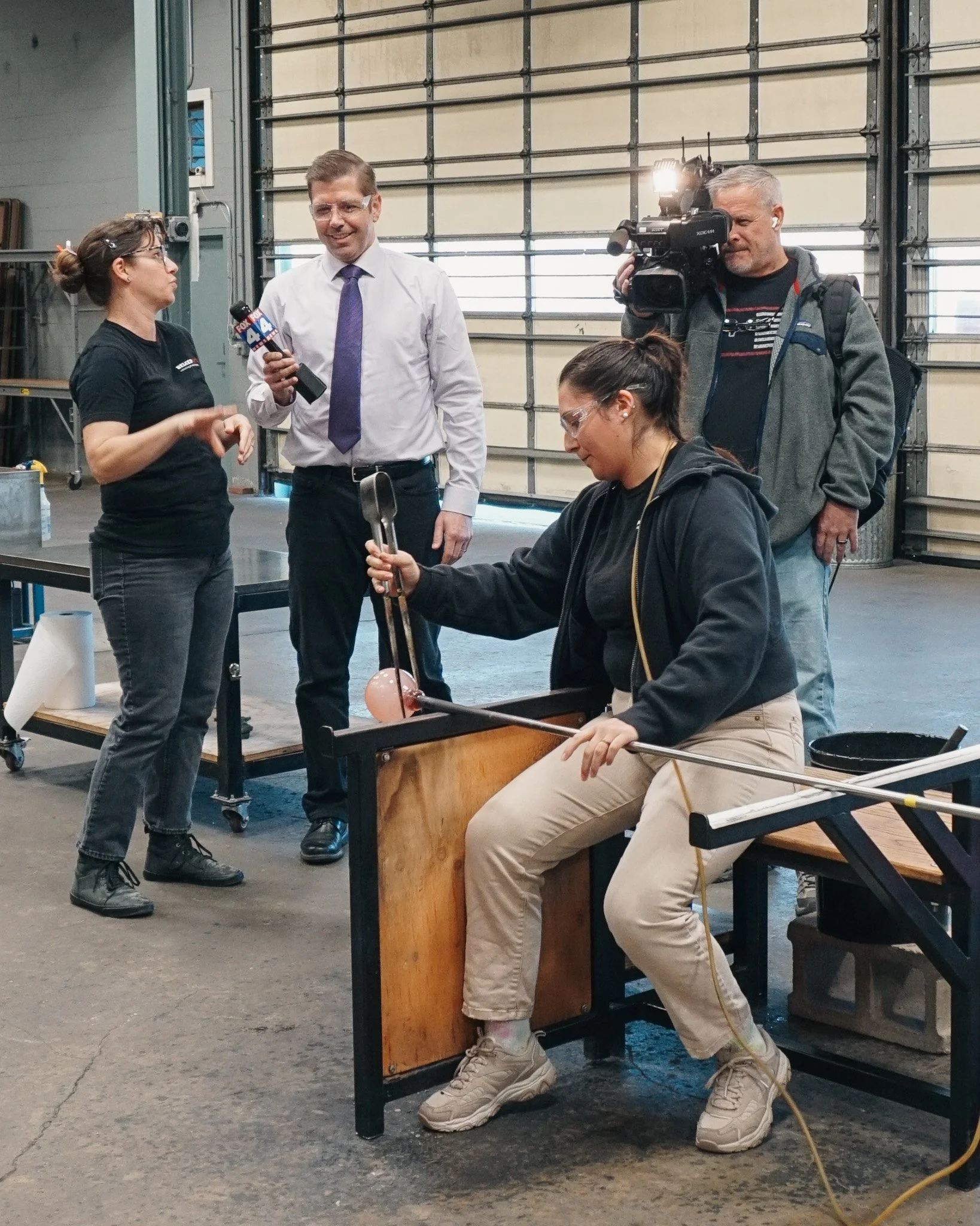  Fox 4’s LIVE broadcast at the Belger Glass Annex