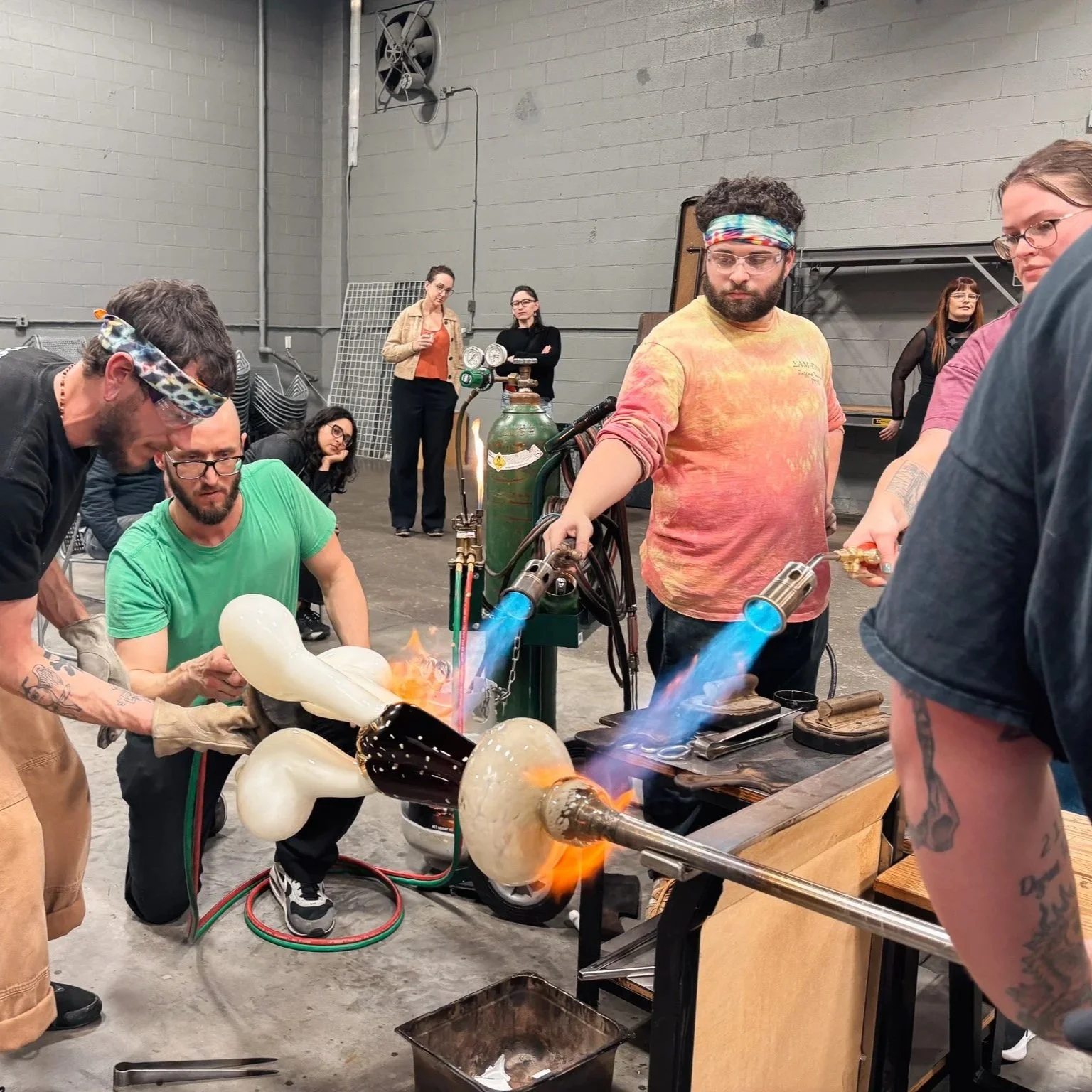 Fountain Project Artists during First Friday Demo