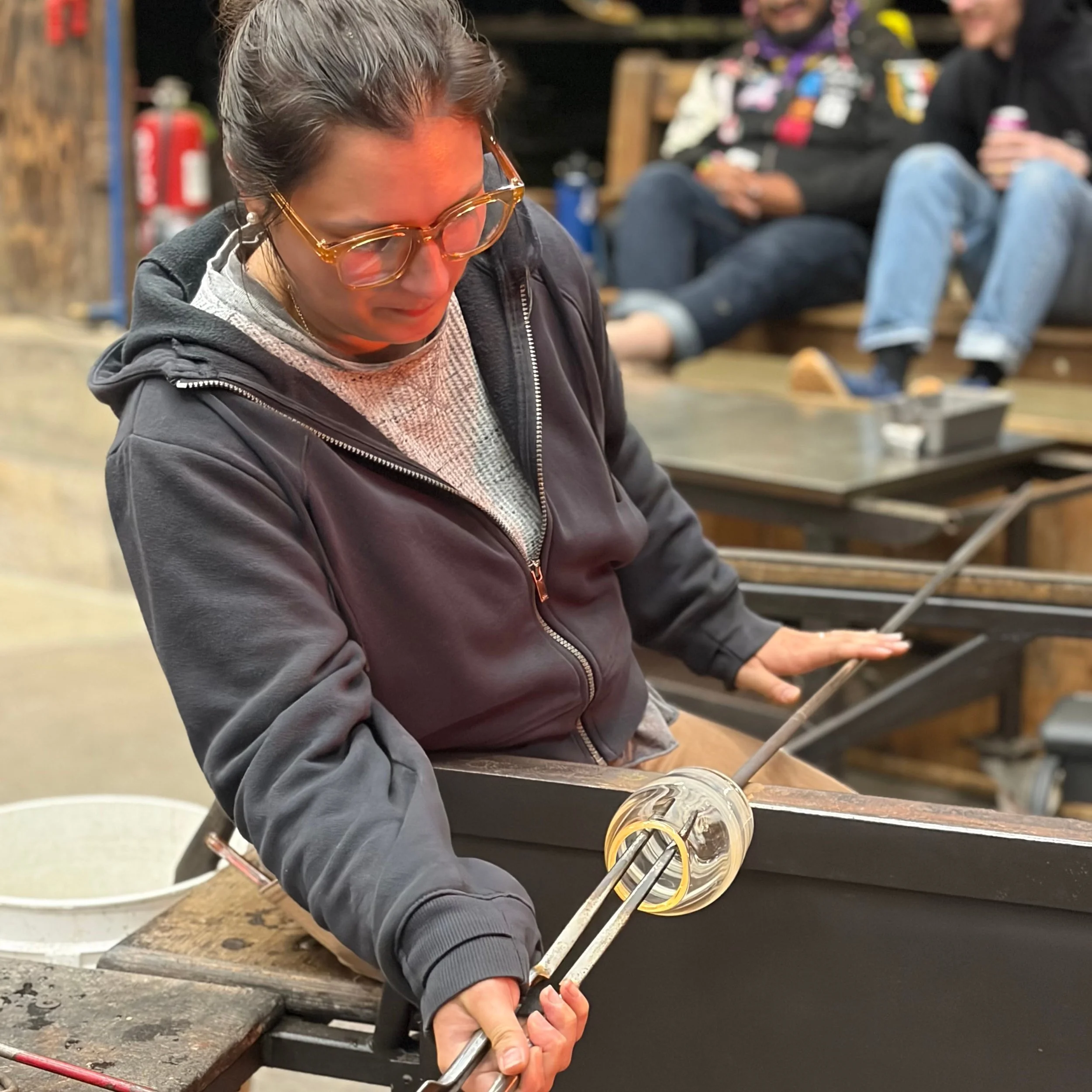 Emily Potter glass blowing
