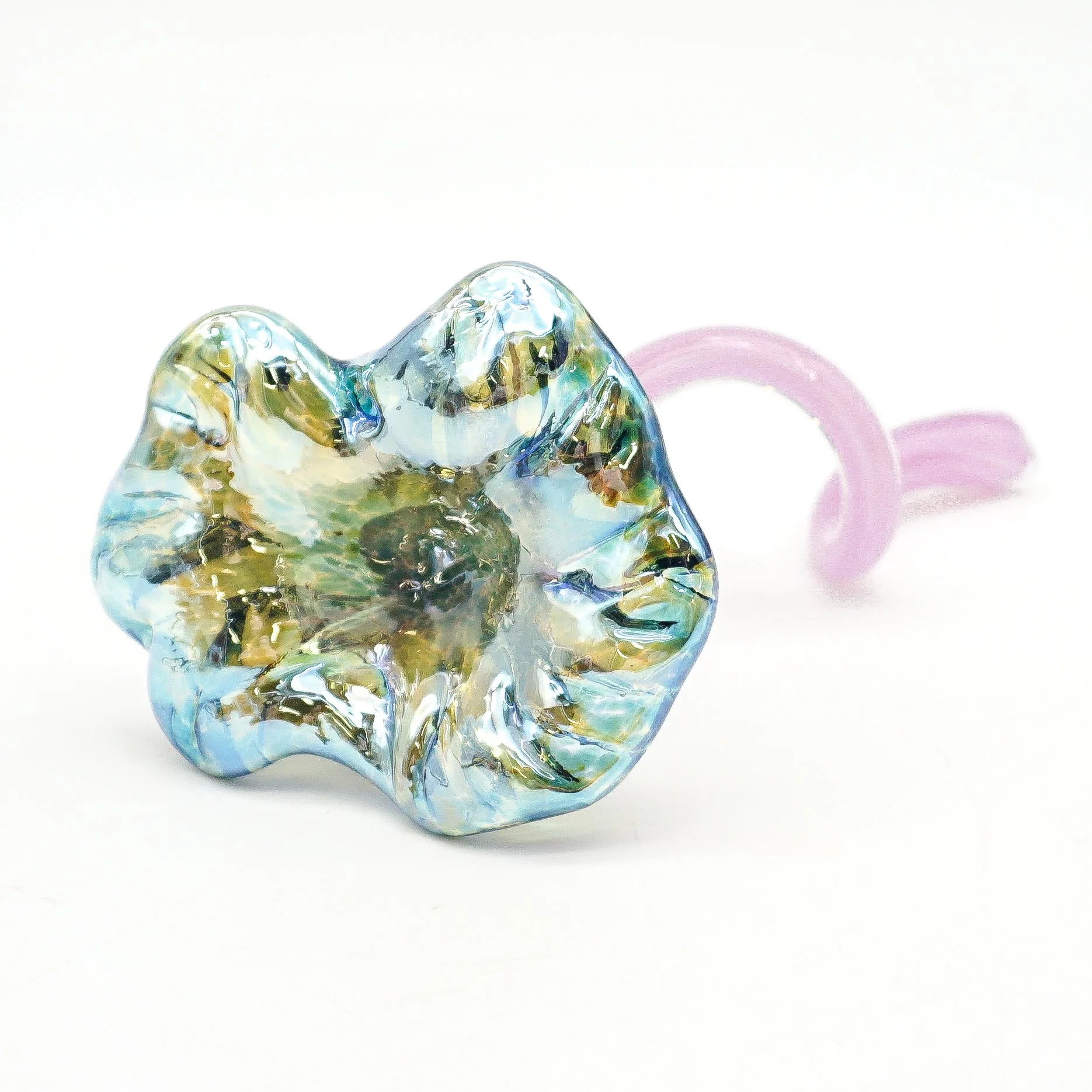 Metallic Blue and Purple Flower