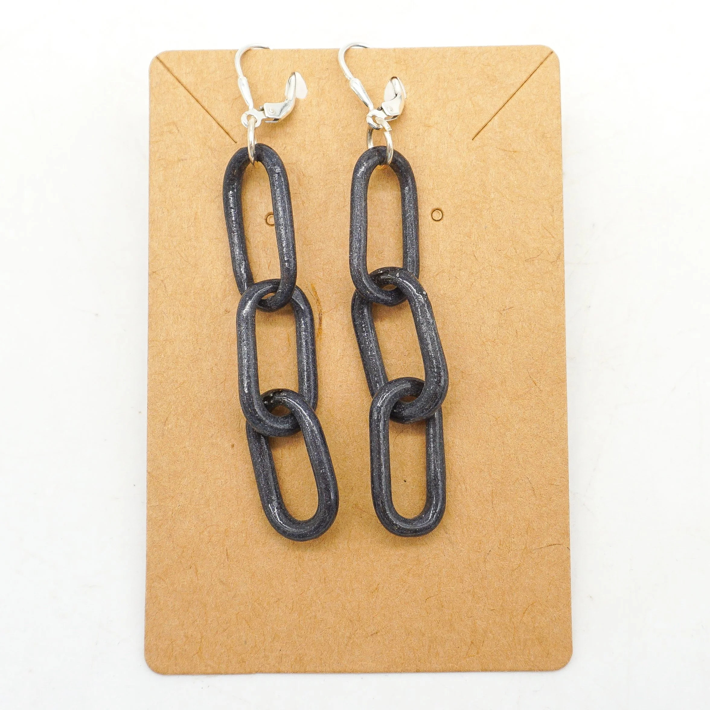Steel Wool Chain Earrings