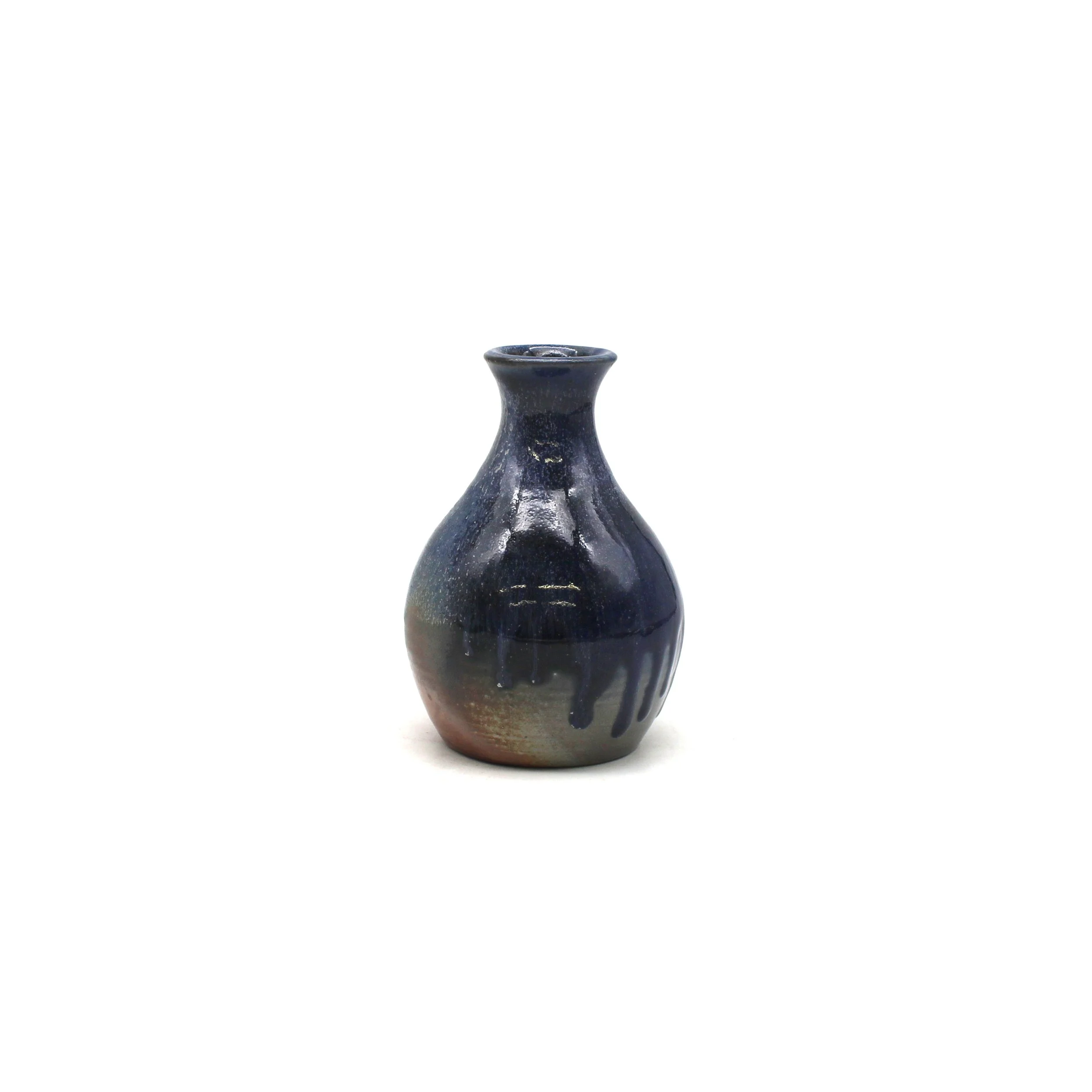 Blue & Brown Bud Vase