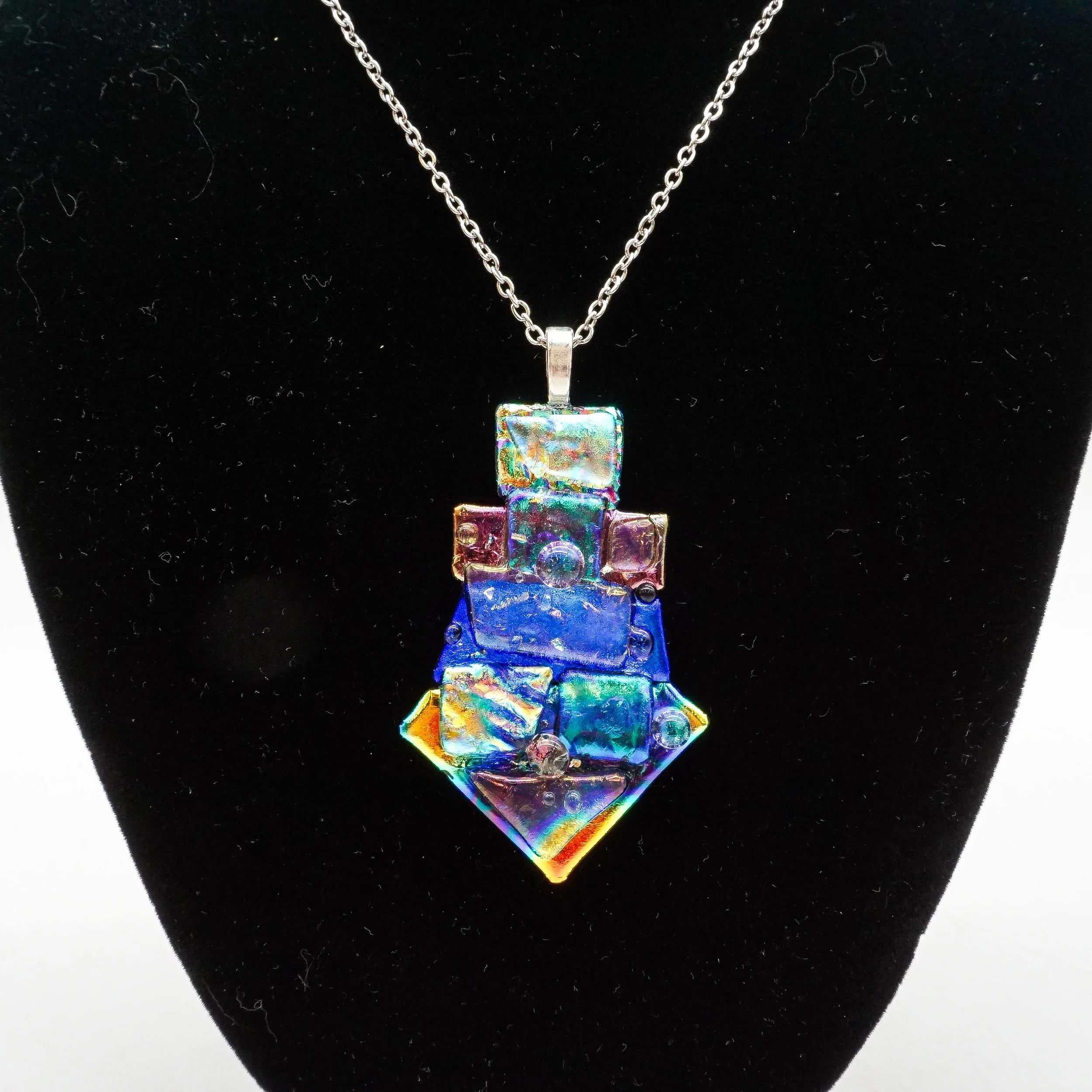 Dichroic Abstract Necklace