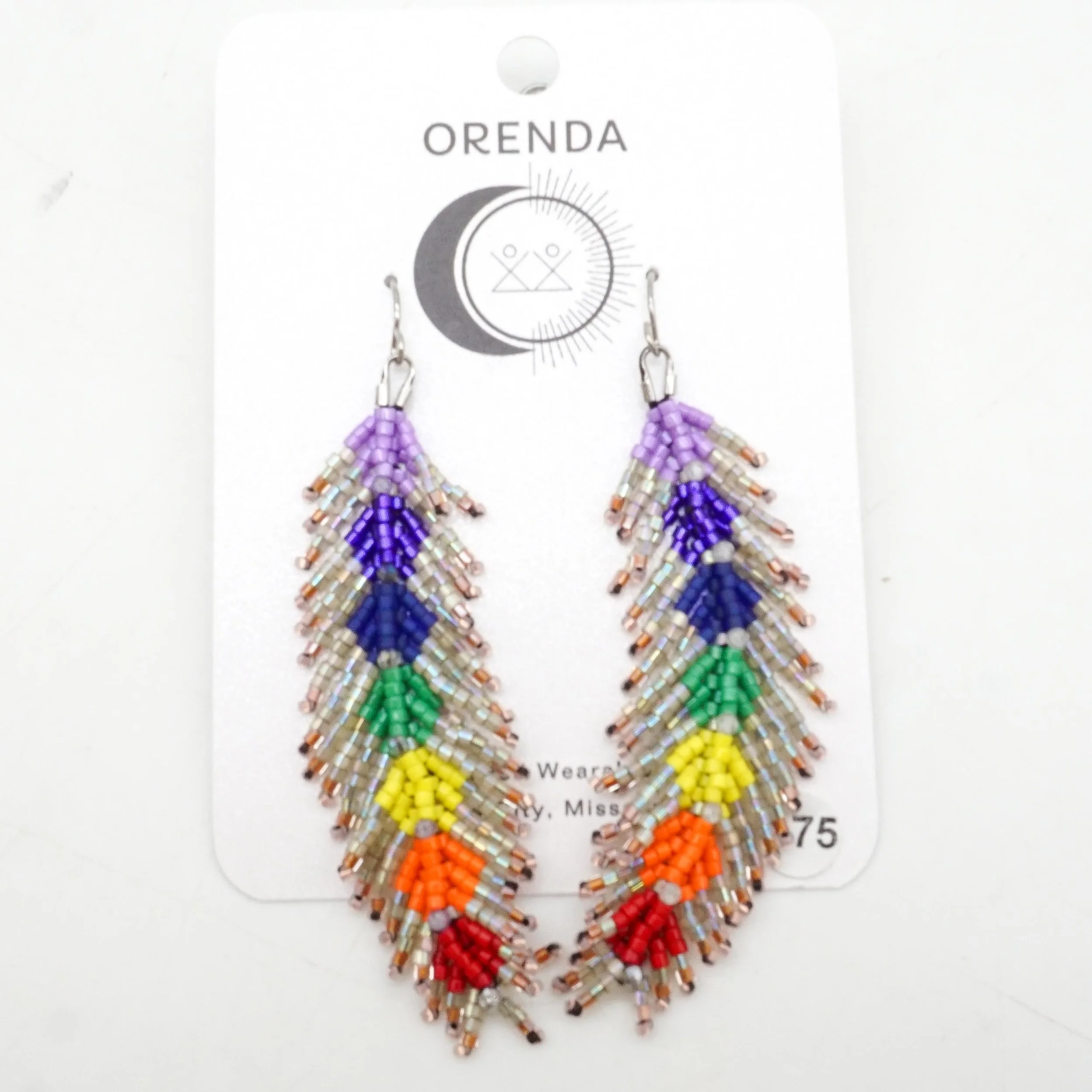 Feather Earrings - Chakra Center