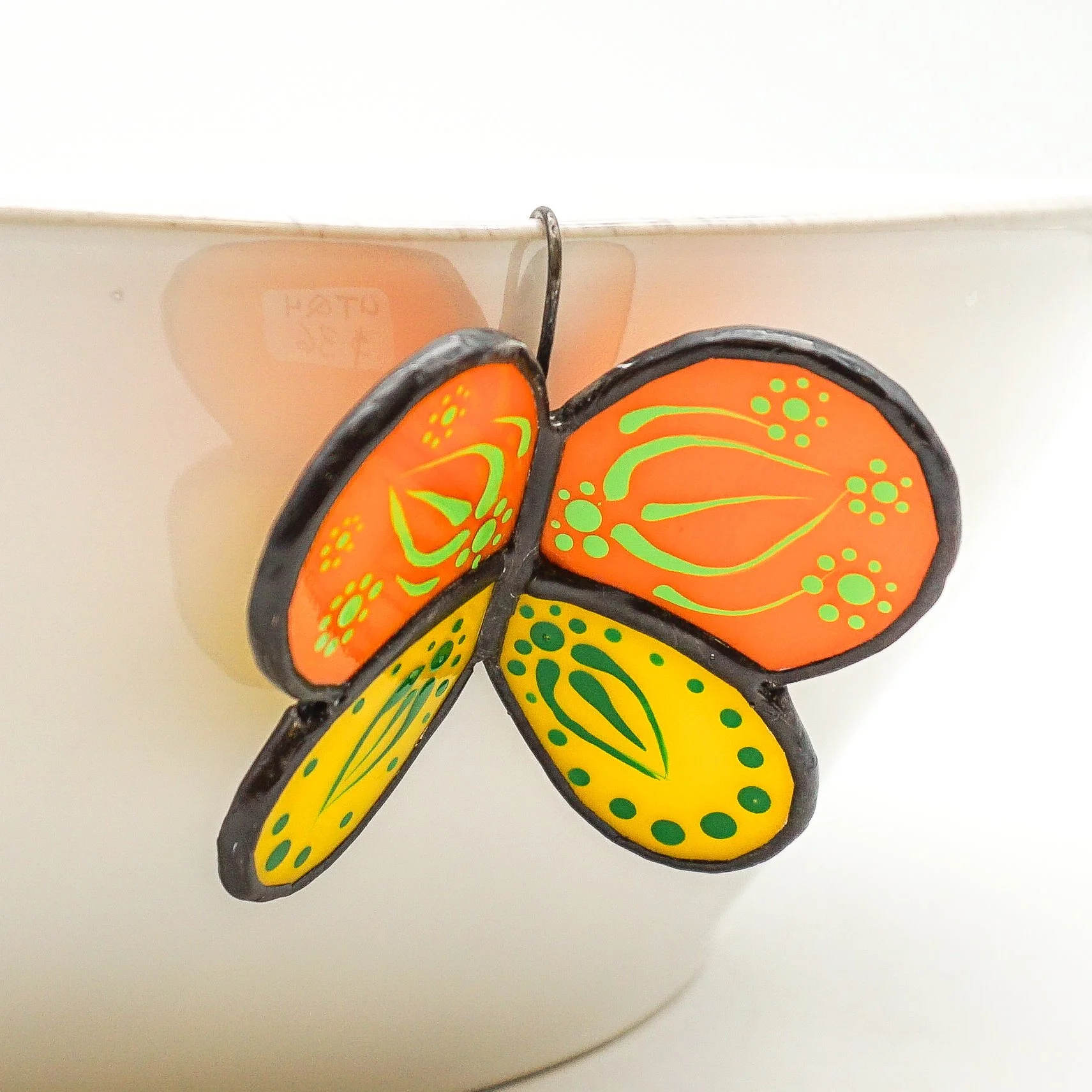 Butterfly Planter Hangers - Orange & Yellow