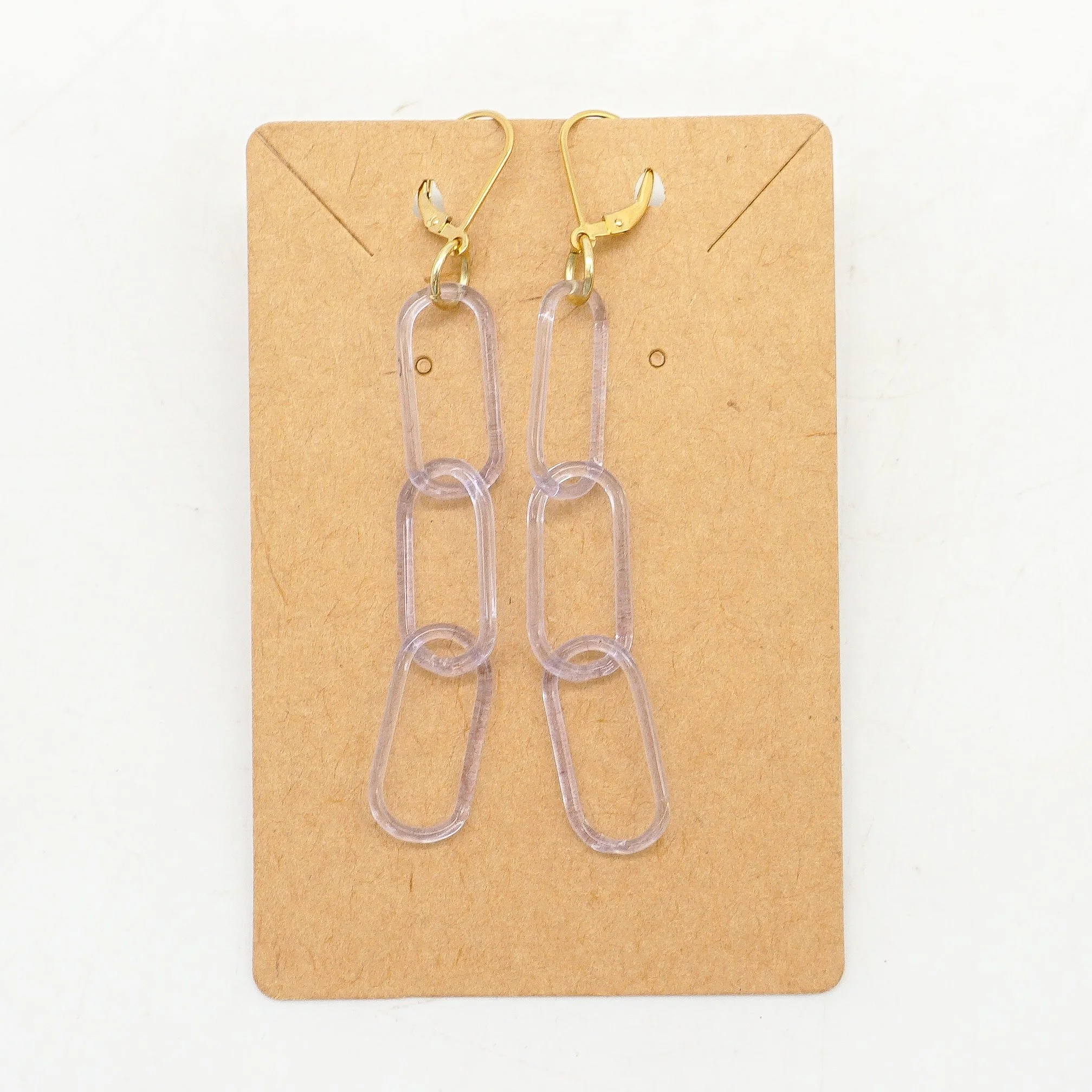 Kunzite Chain Earrings