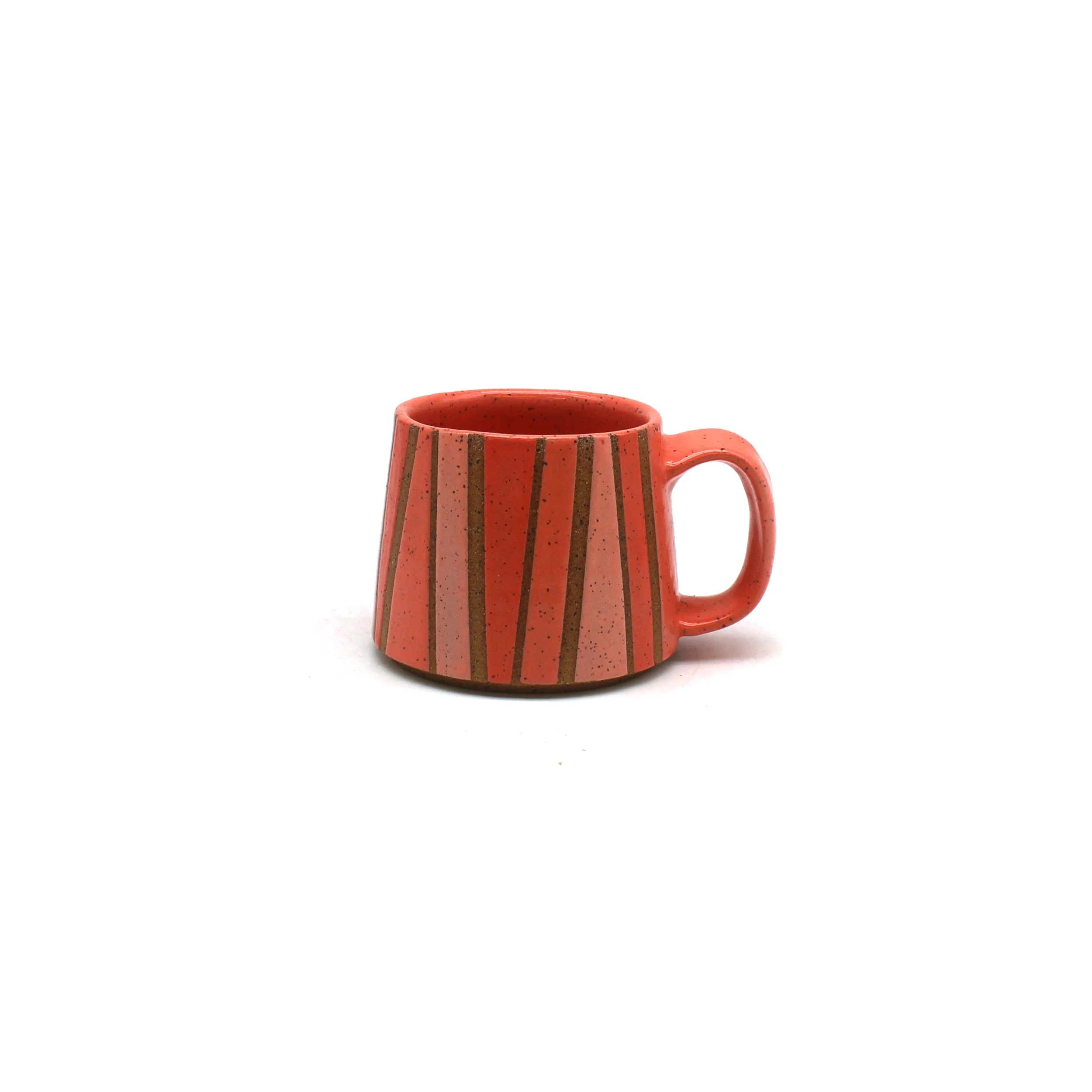 Coral Striped Mug