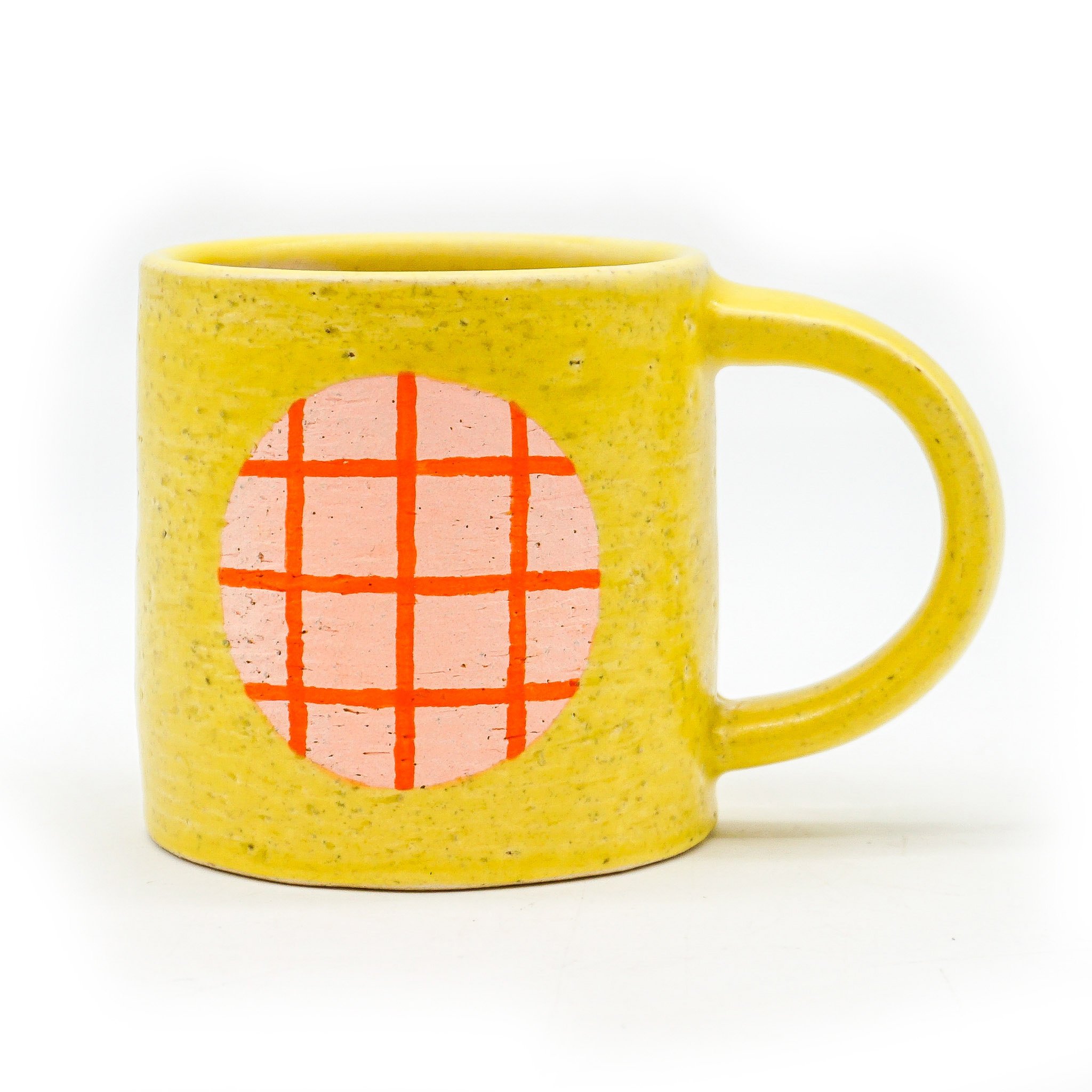 Pink + Yellow Plaid Mug