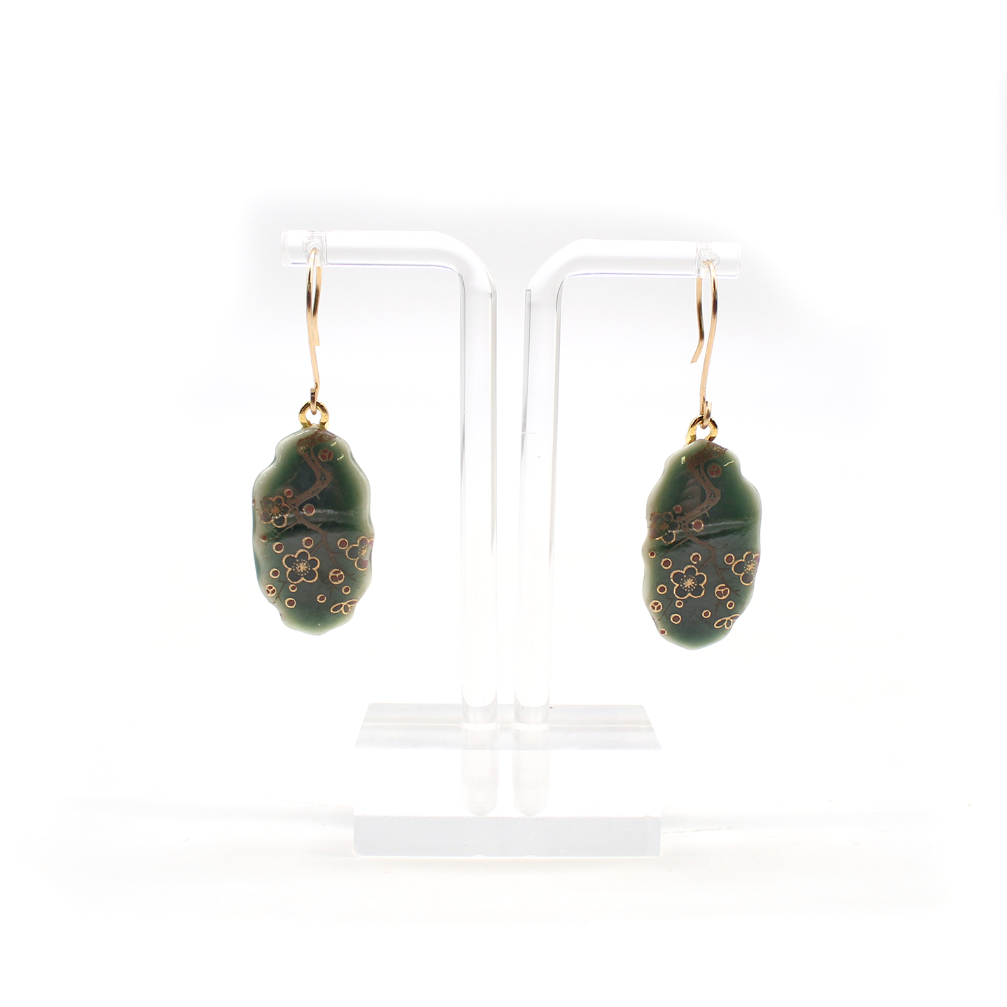 Dangles, Celadon with Vintage Decals