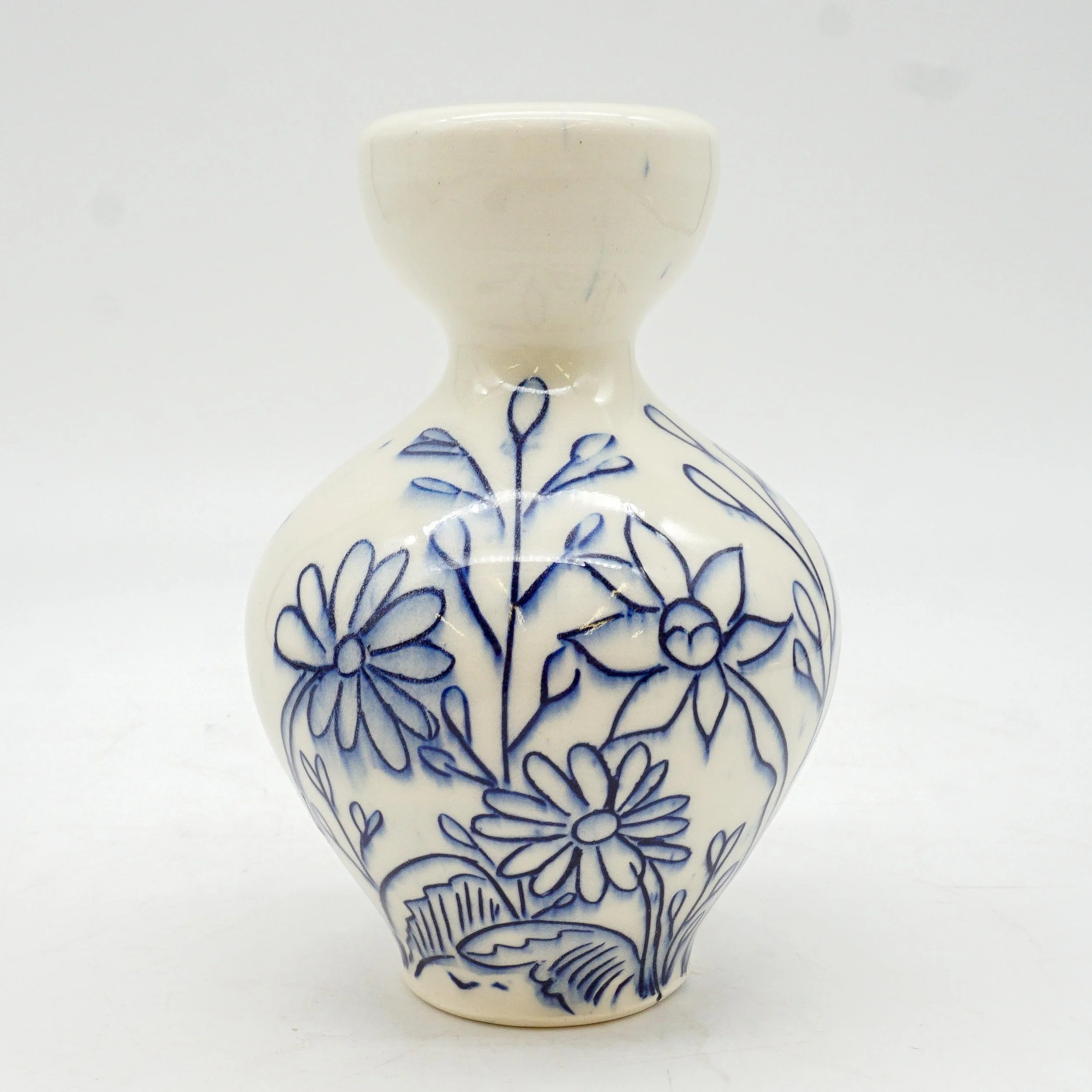 Blue Wildflower Vase