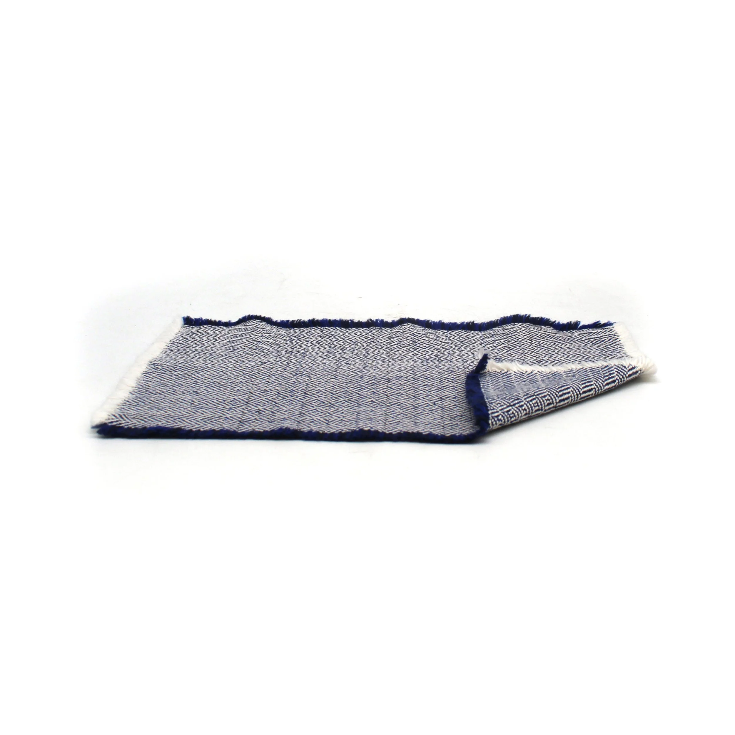 Navy Herringbone Luncheon Napkin