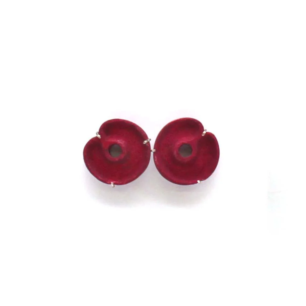 Magenta Donut Earrings