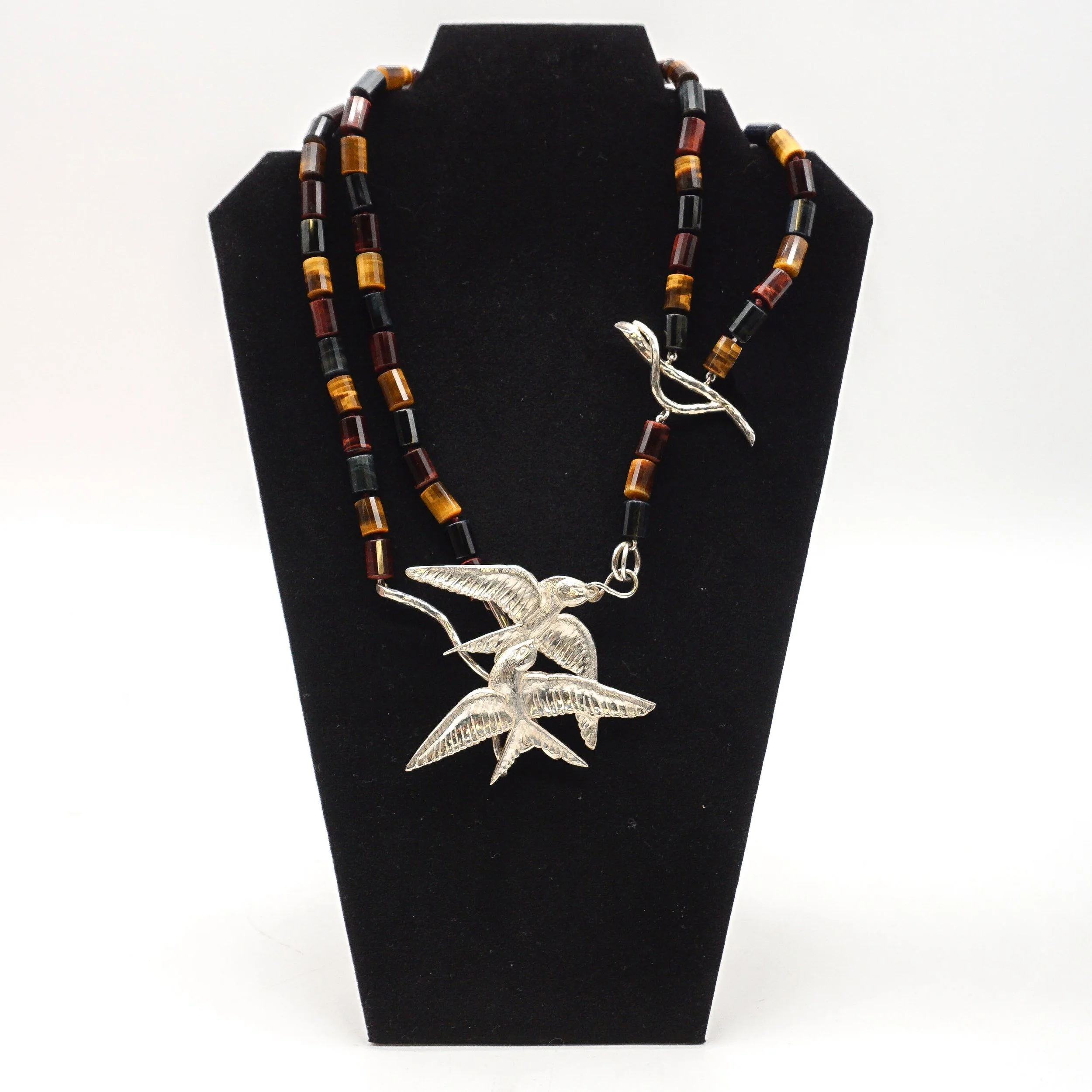 Double-Stranded Tigereye Bead Necklace