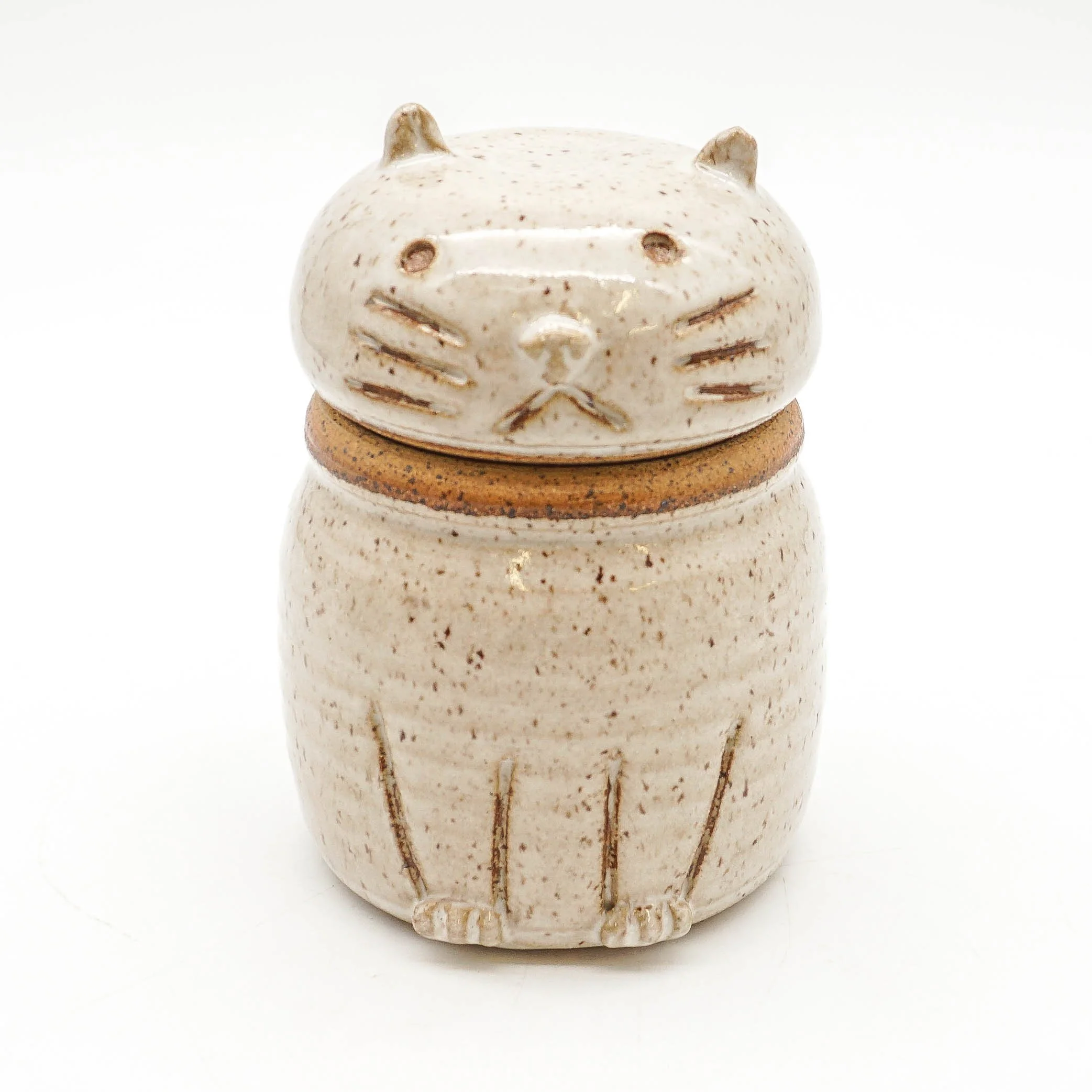 Cat Jar - White Speckled 2