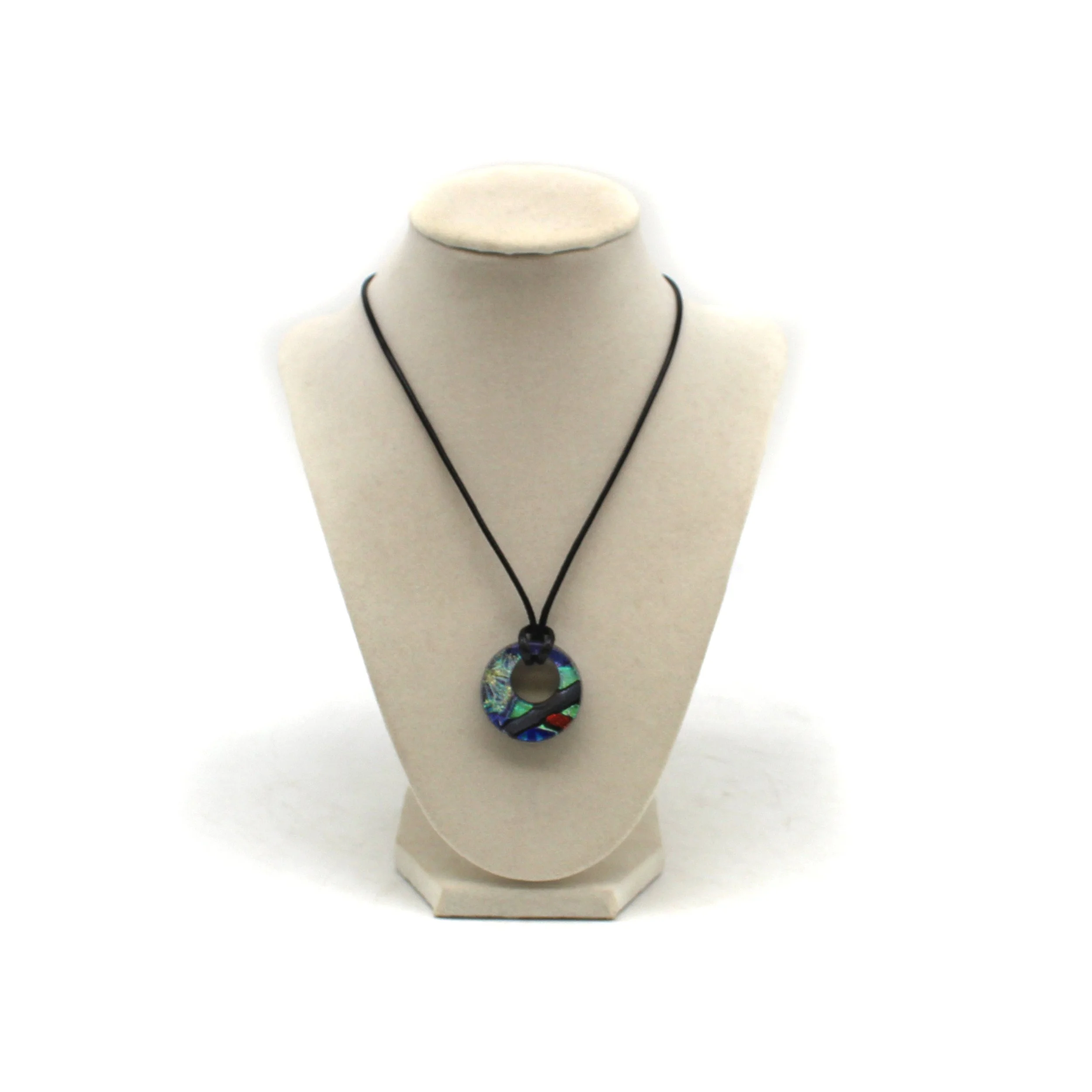 Dichroic Offset Round Necklace