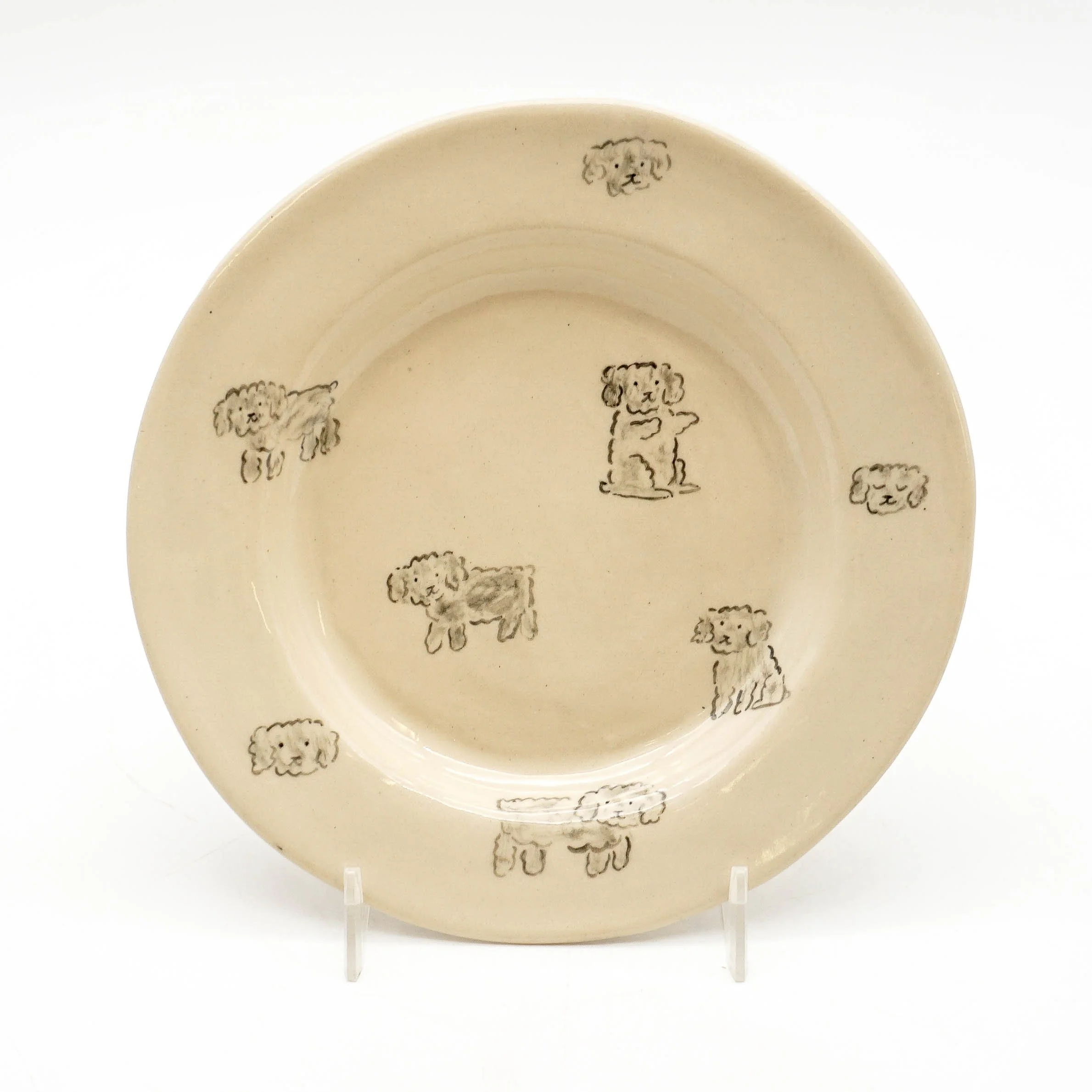 Mr Mittens Plate - White
