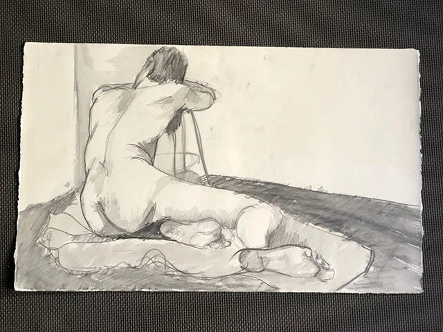 Figure Drawing, Untitled. Graphite on Paper. By James "Beardy" Gasparick.