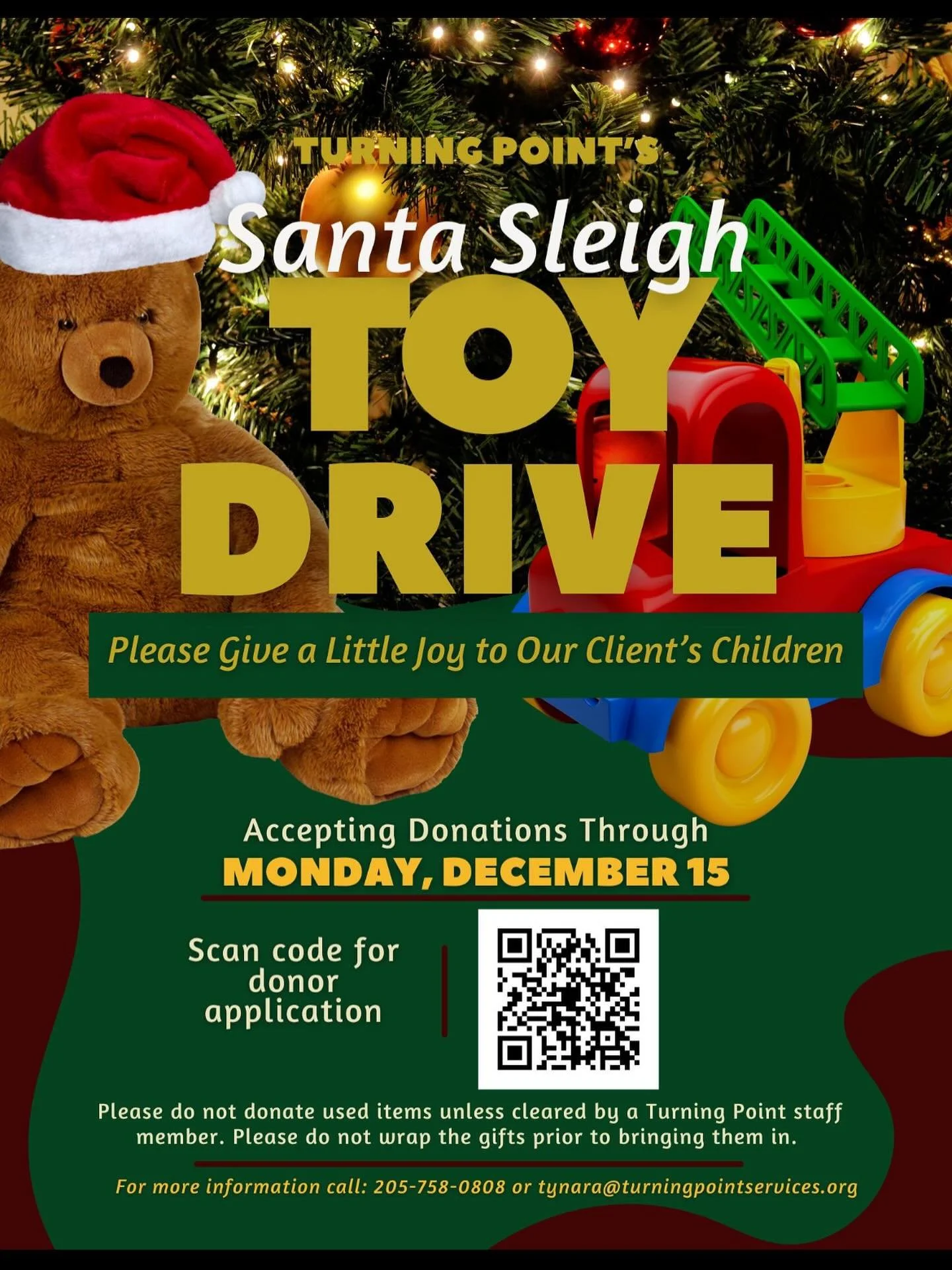 It takes a village to make the holidays bright. 🎅 Our Santa Sleigh Toy Drive is now accepting donors to help bring smiles to the children of domestic violence and sexual assault survivors. Scan the code to sign up or click the link in our bio💜