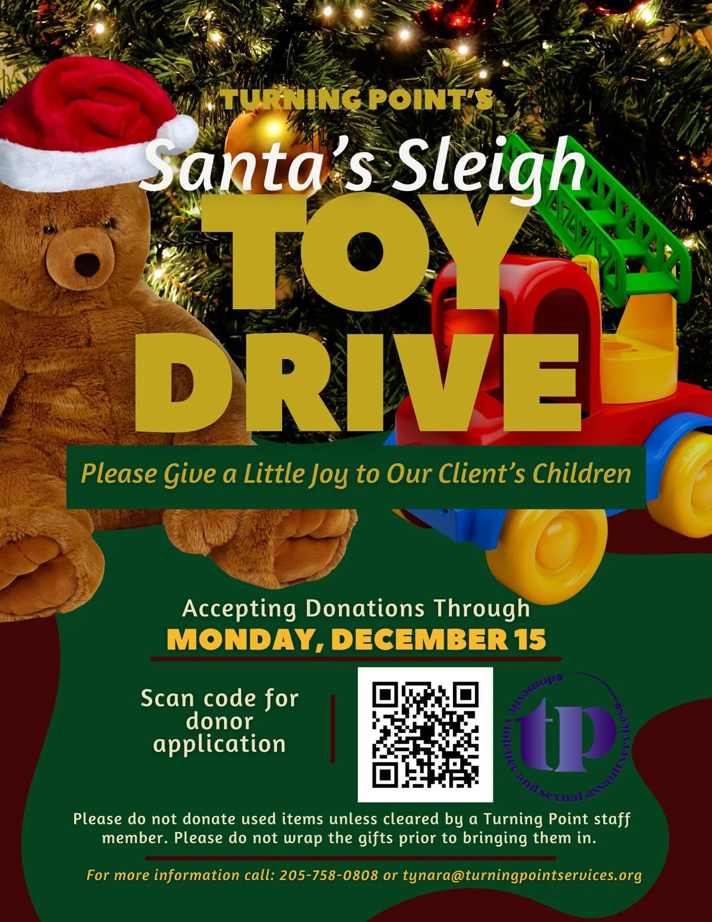 We are excited to announce that we have officially opened our donor list for the 2025 Santa Sleigh! Each year, this special initiative provides holiday gifts and essential items to our clients and their children who are rebuilding their lives after e